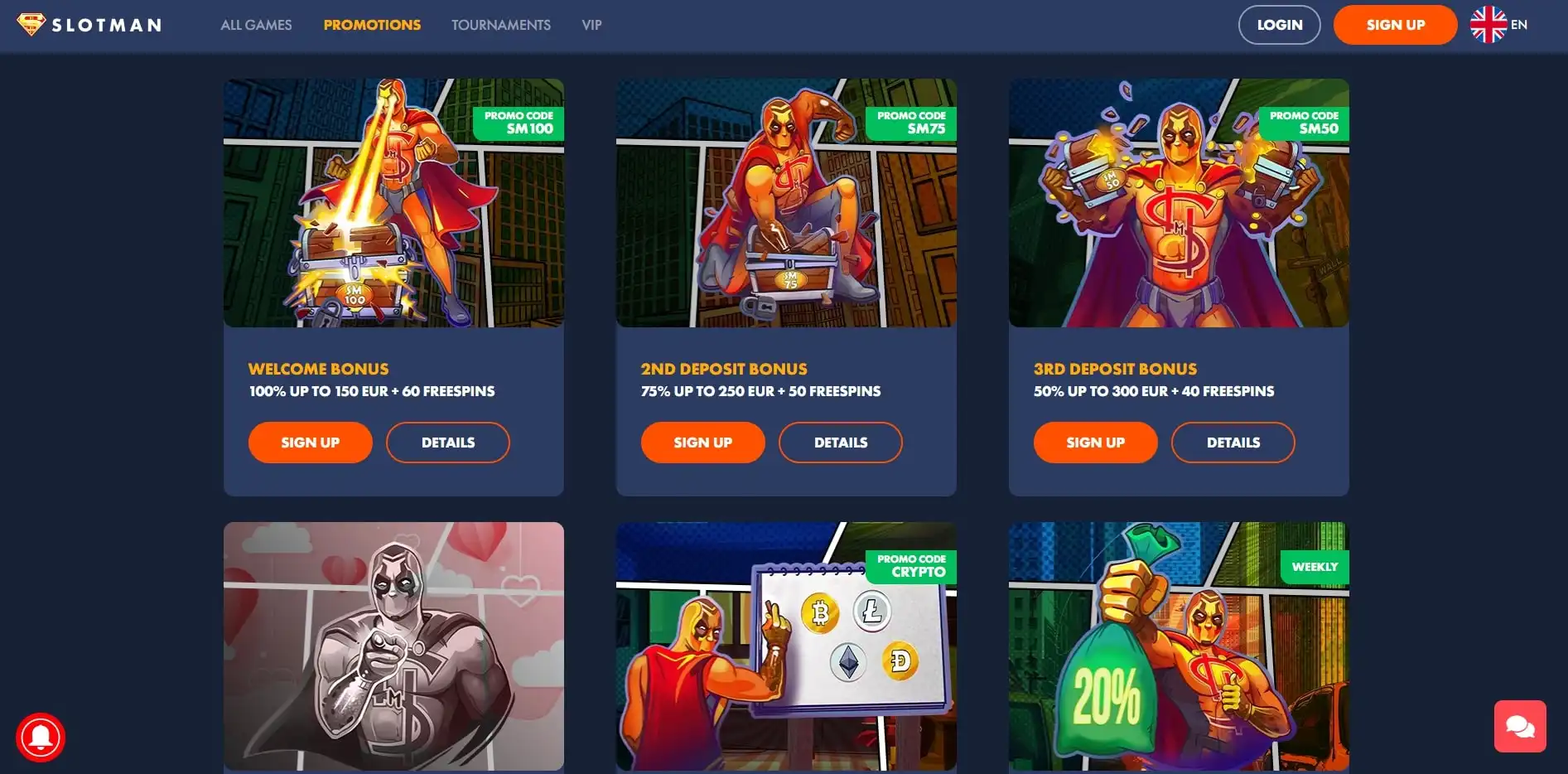Slotman No Deposit Bonus