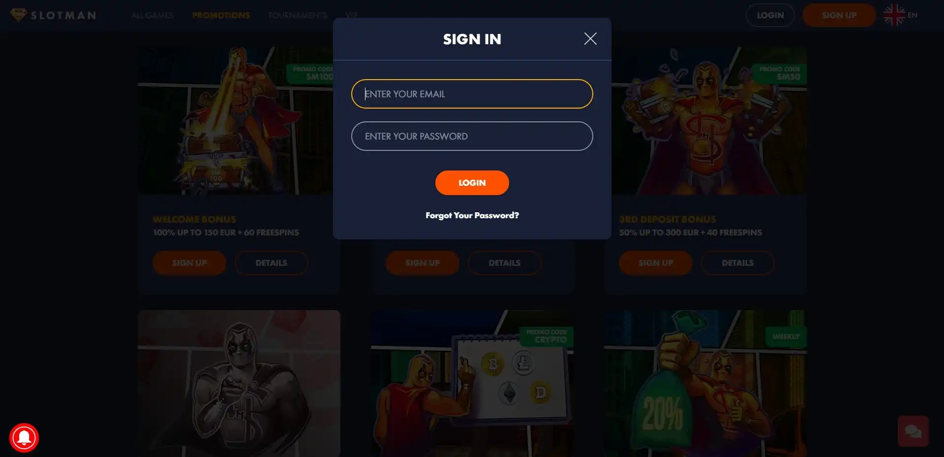 Slotman Login