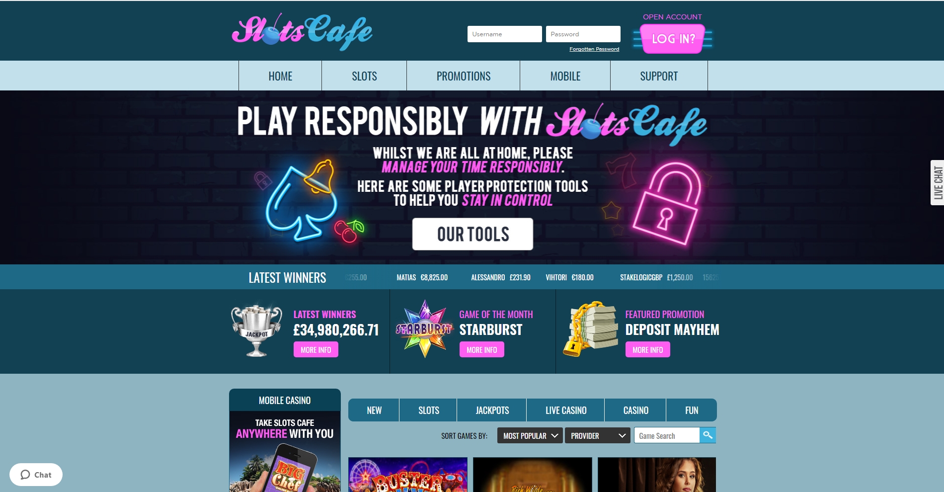 Slots Cafe Review