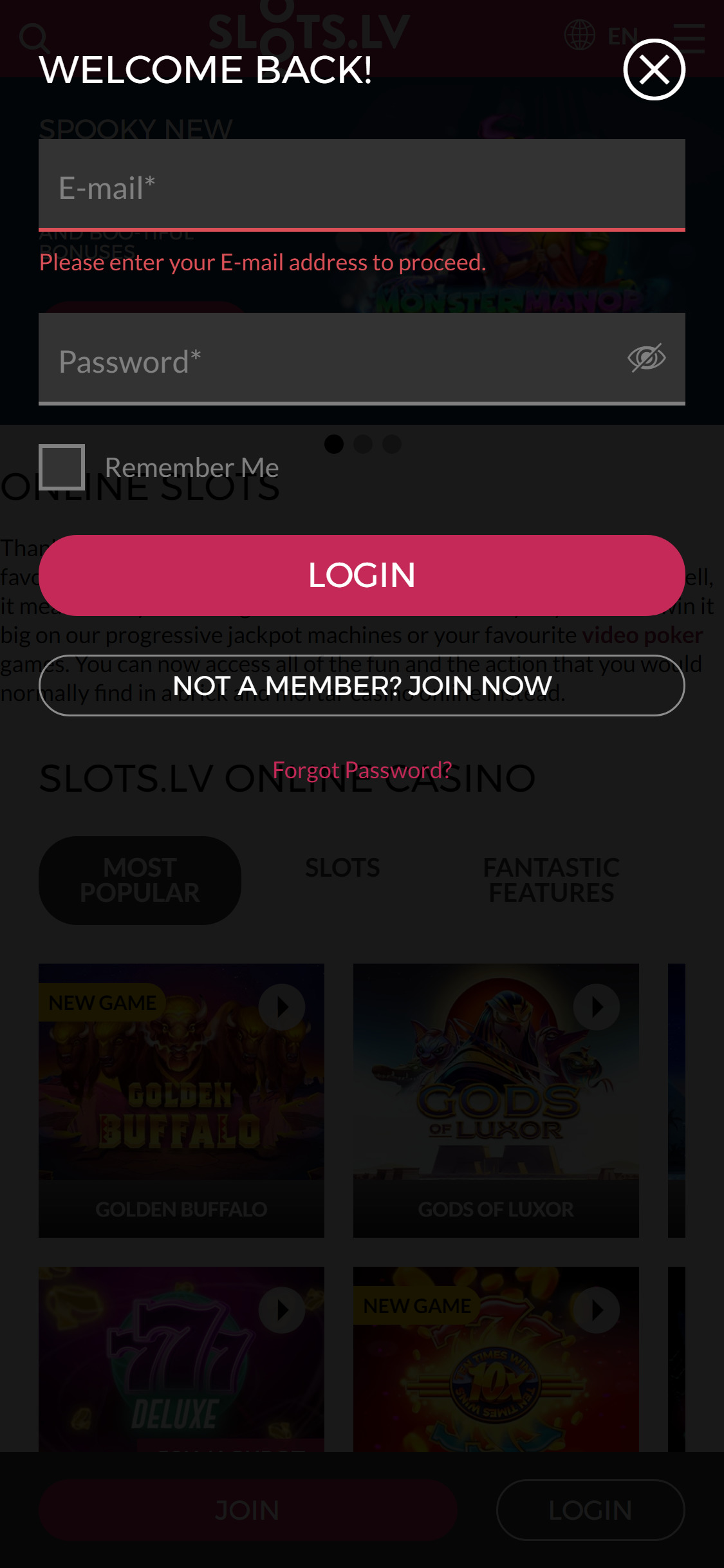 Slots.lv Casino Mobile Login Review