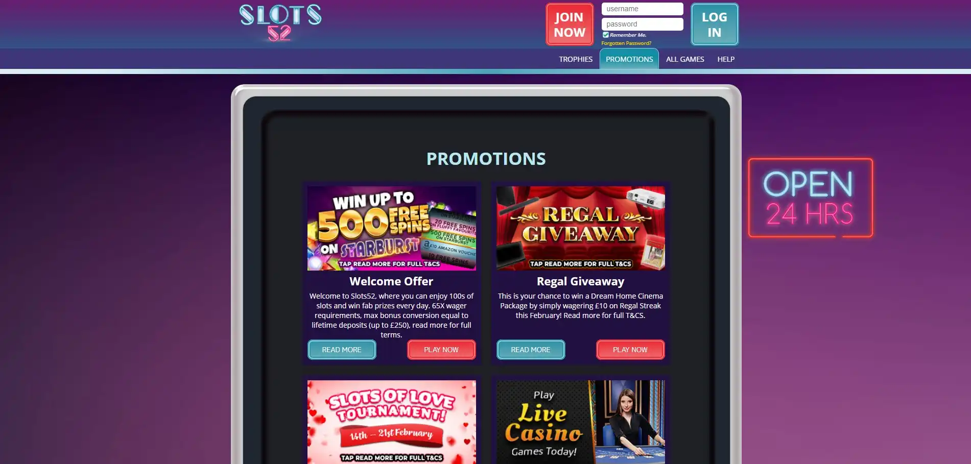 Slots52 Casino No Deposit Bonus