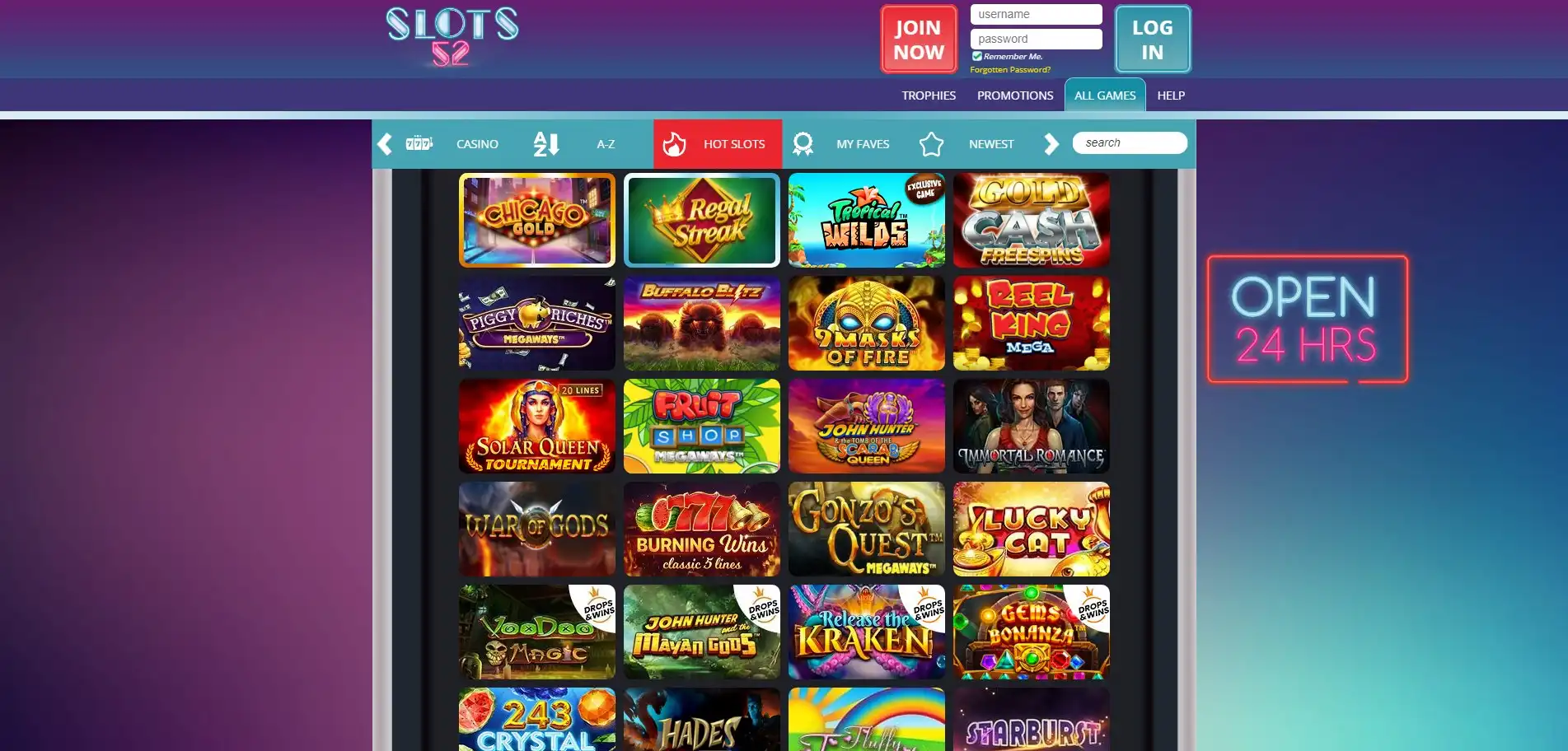 Slots52 Casino Games