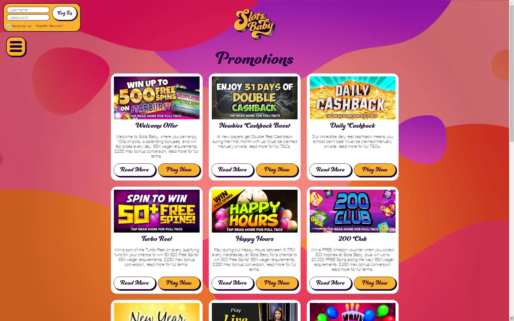 Slots Baby Casino No Deposit Bonus