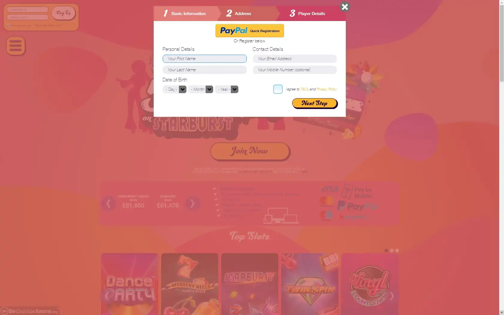 Slots Baby Casino Login