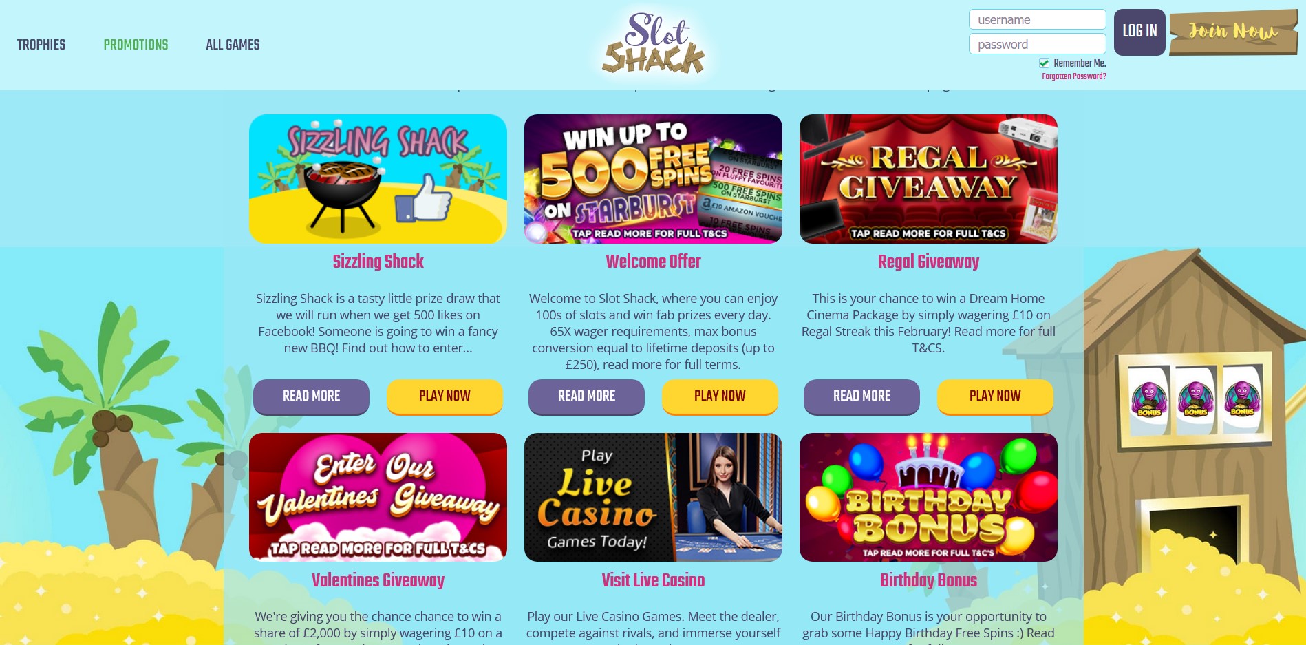 Slot Shack Casino No Deposit Bonus