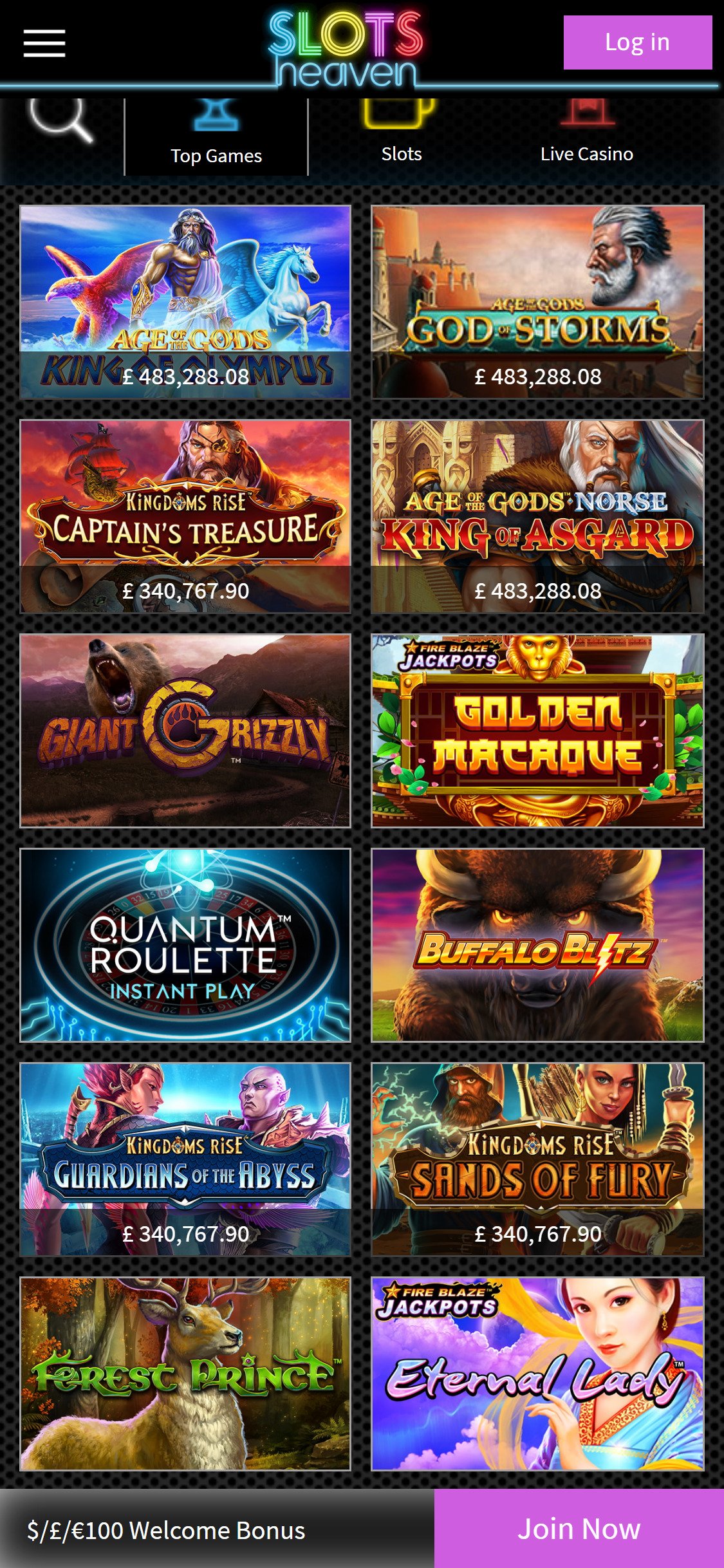 Slots Heaven Casino Mobile Games Review