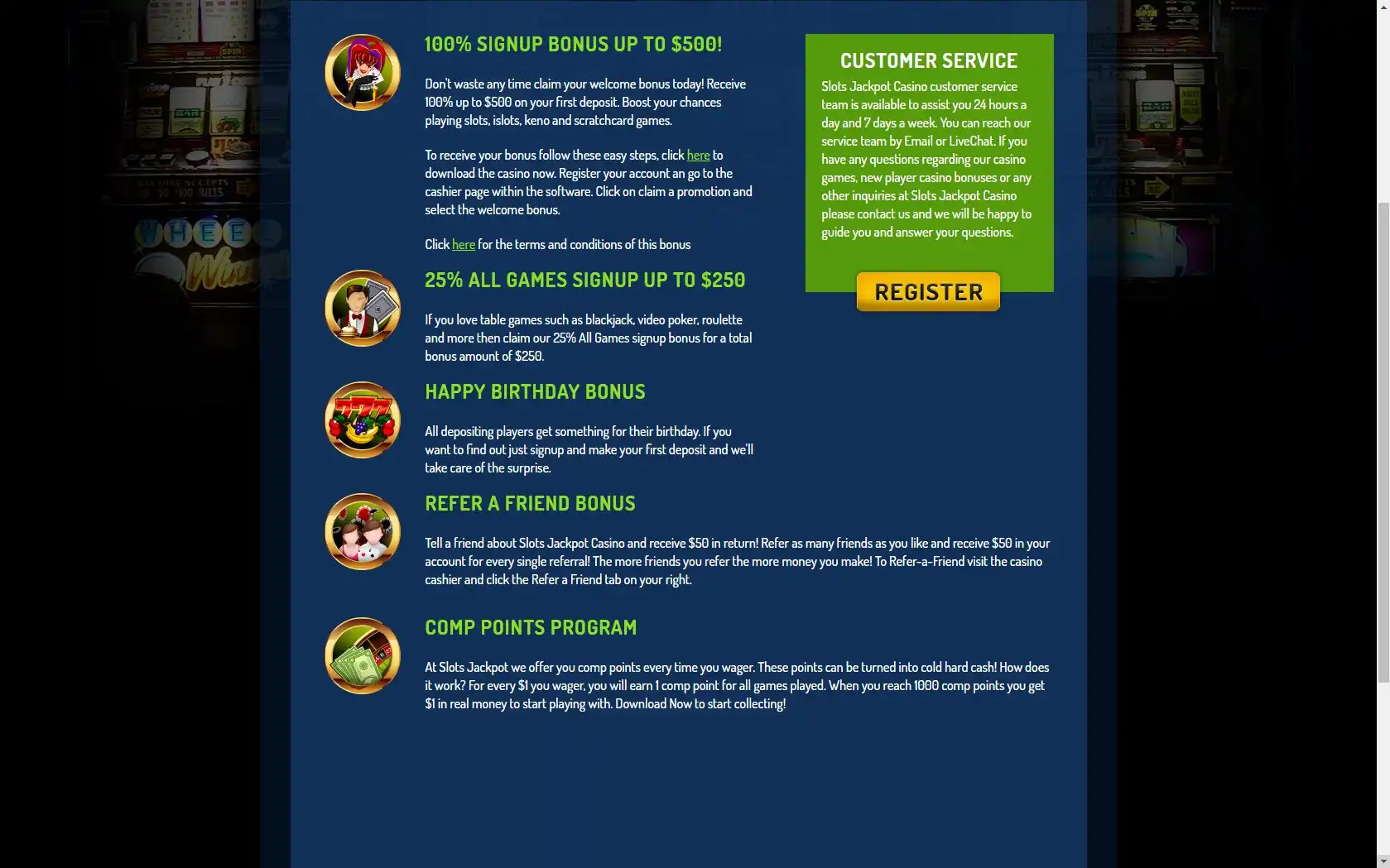 Slots Jackpot Casino No Deposit Bonus