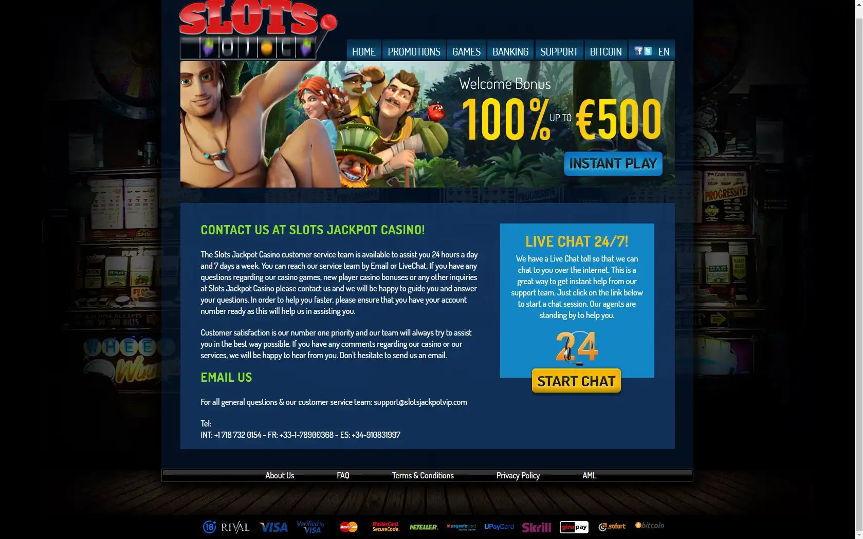 Slots Jackpot Casino Support