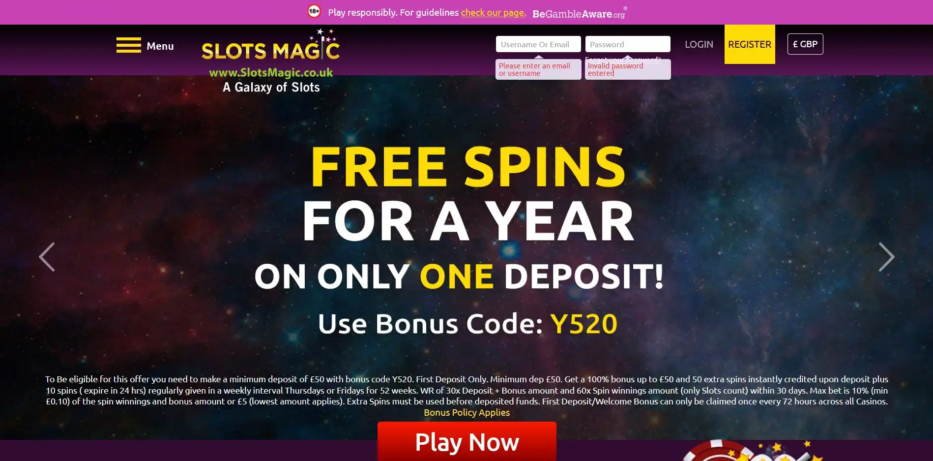 Slots Magic Casino Login