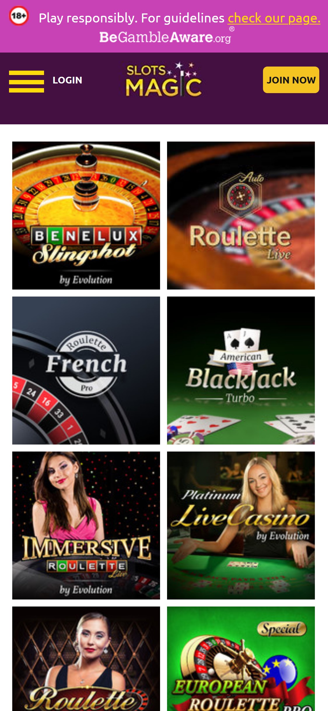 Slots Magic Casino Mobile Live Dealer Games Review