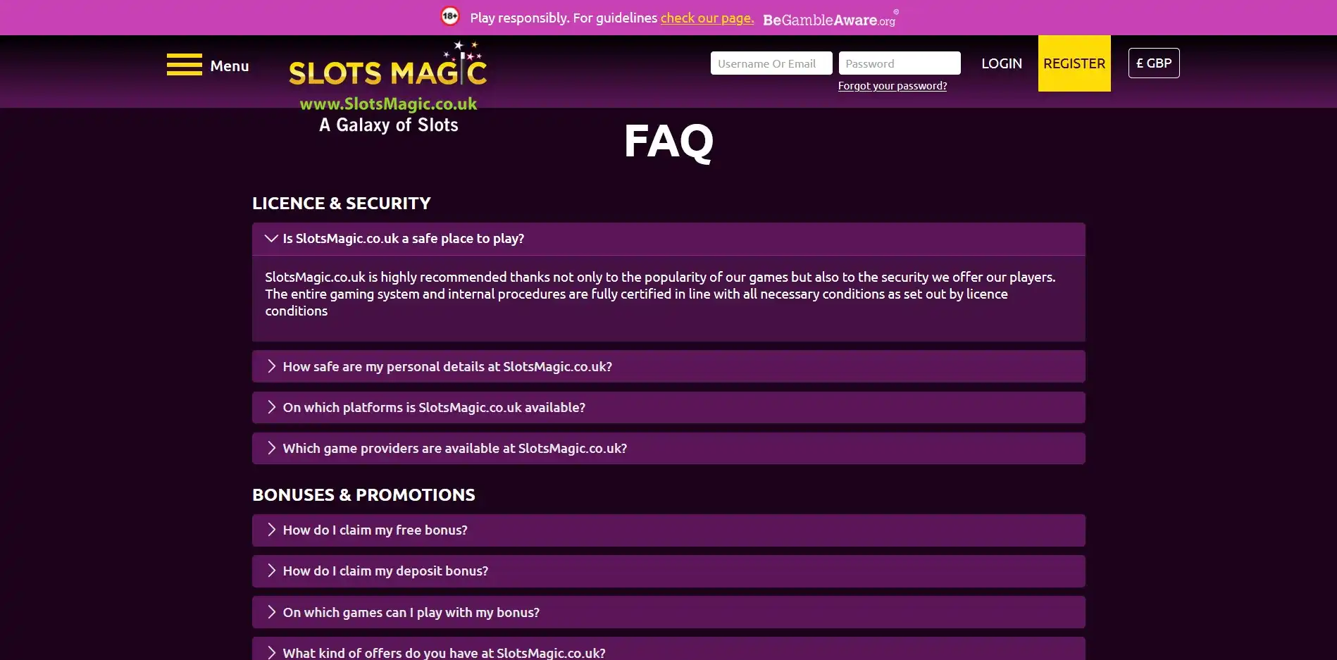 Slots Magic Casino Support