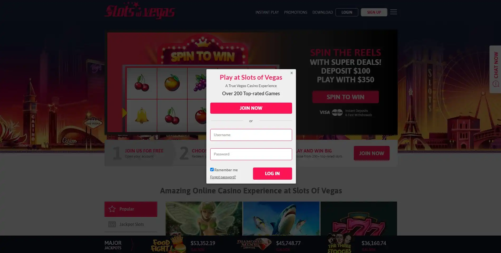 Slots of Vegas Casino Login