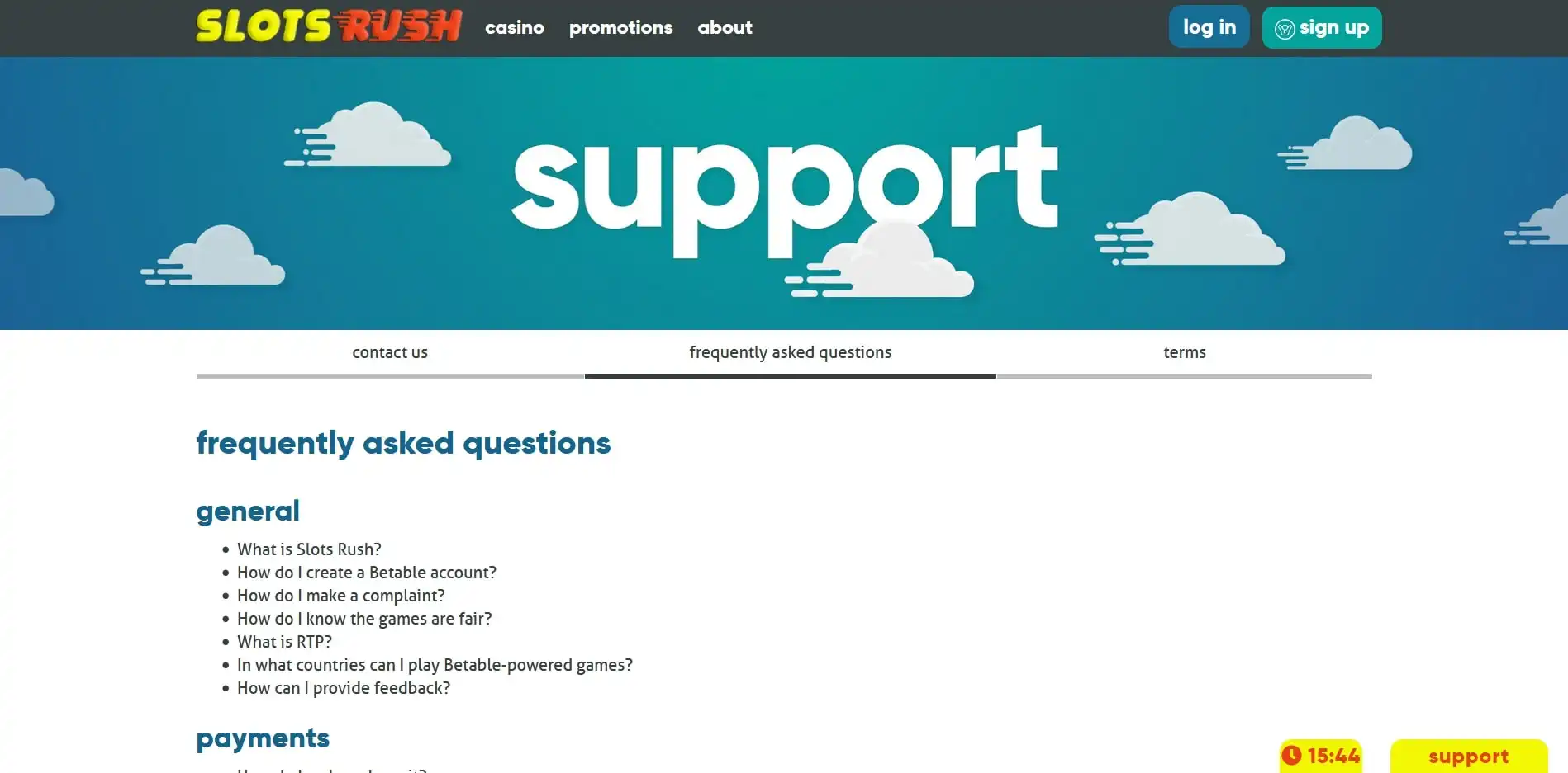 Slots Rush Casino Support