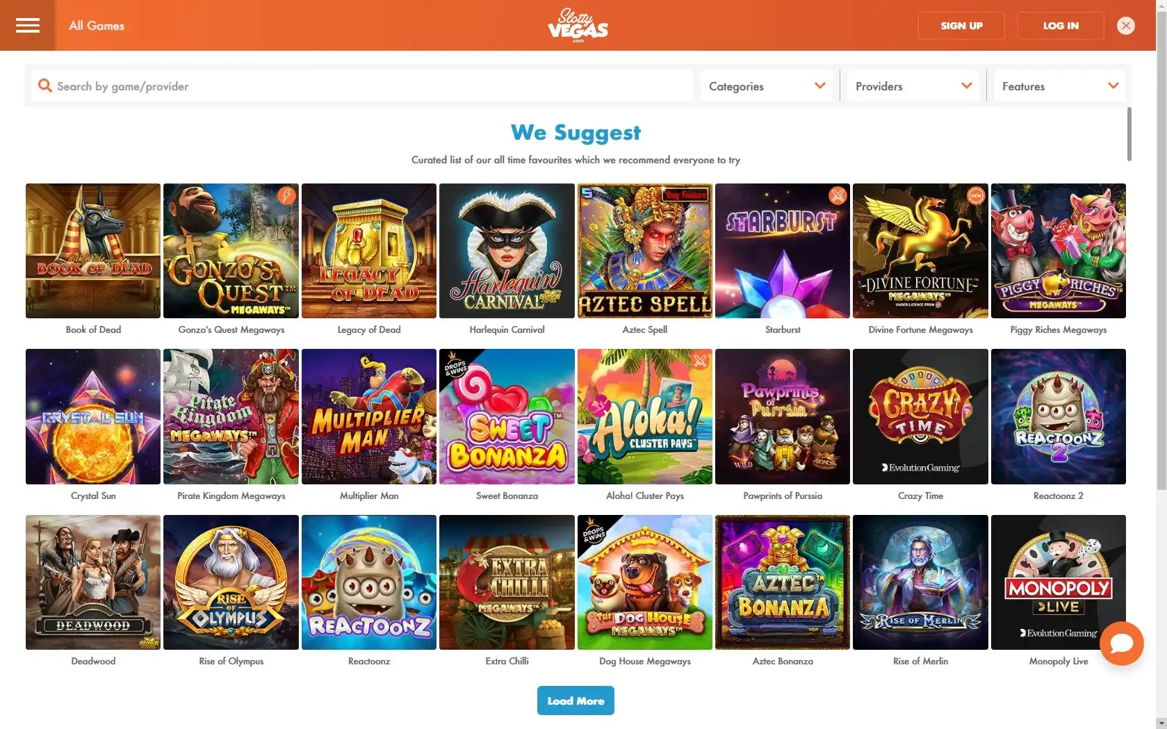 Slotty Vegas Casino Games