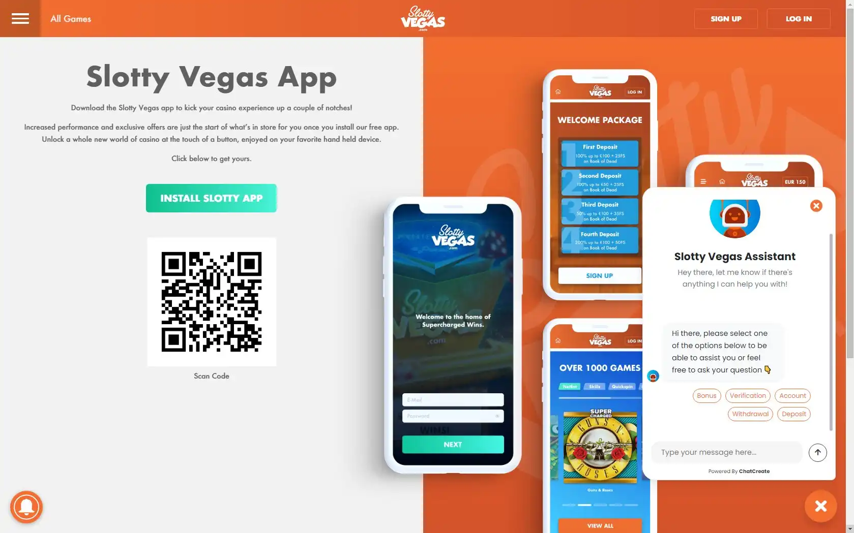 Slotty Vegas Casino Support