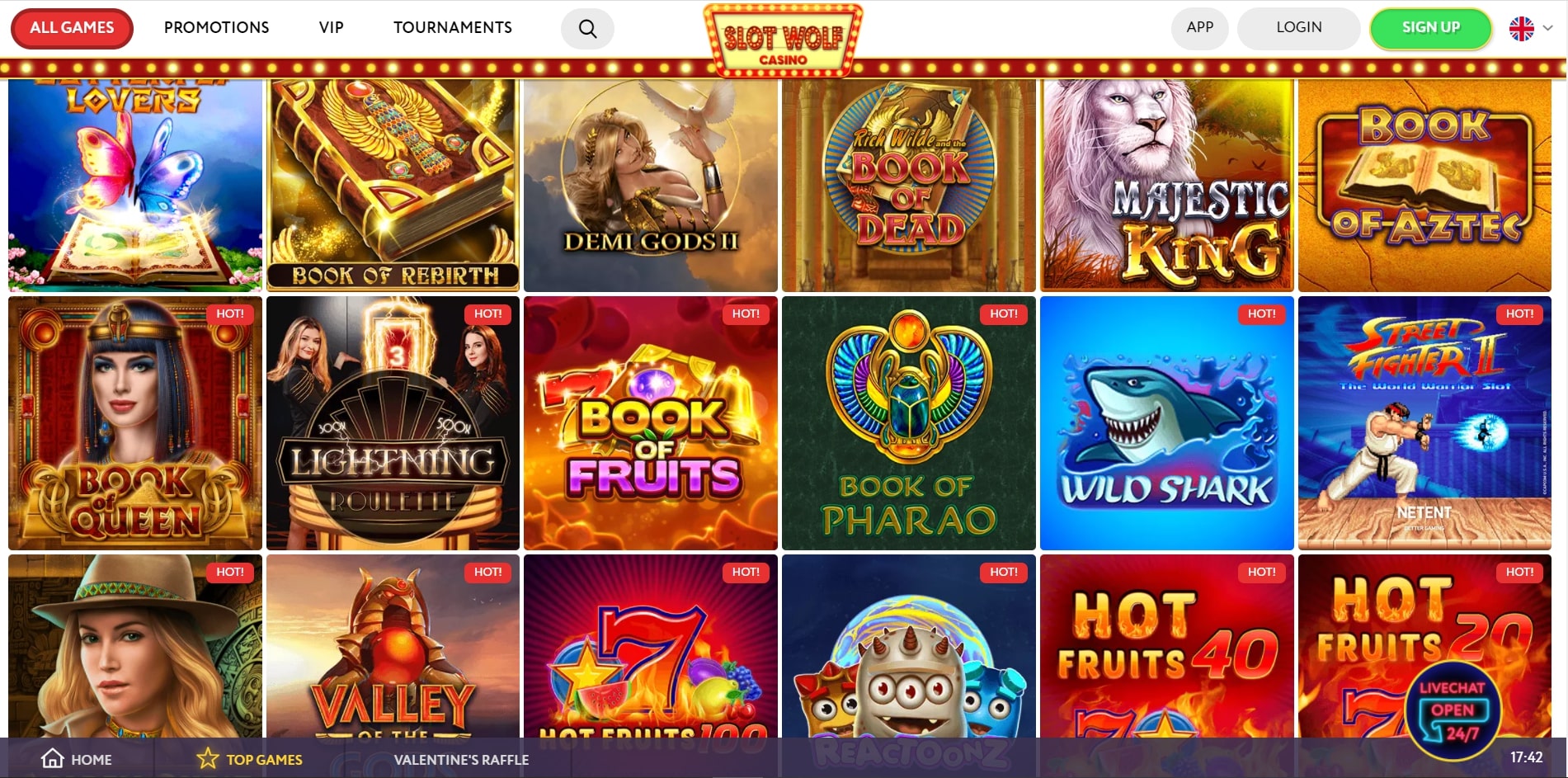 SlotWolf Casino Games