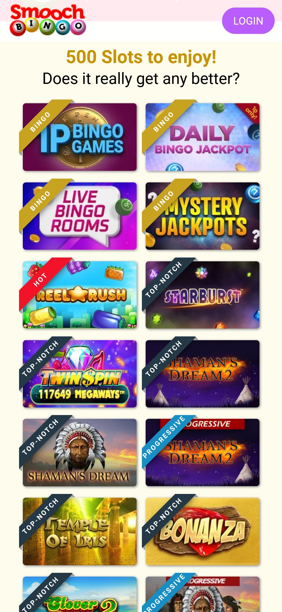 Smooch Bingo Casino Mobile Games Review