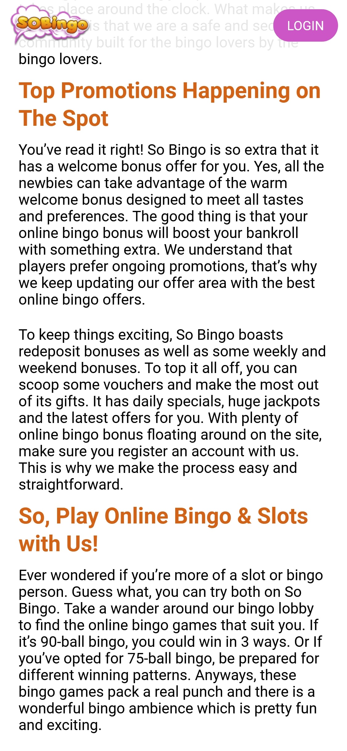 So Bingo Casino Mobile No Deposit Bonus Review