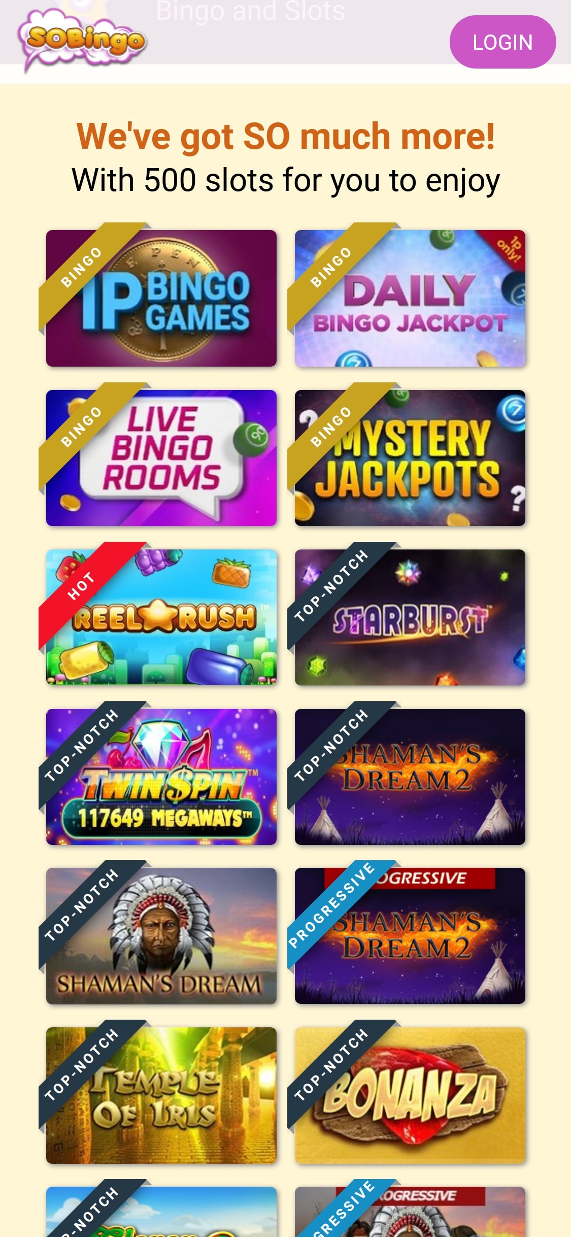 So Bingo Casino Mobile Games Review