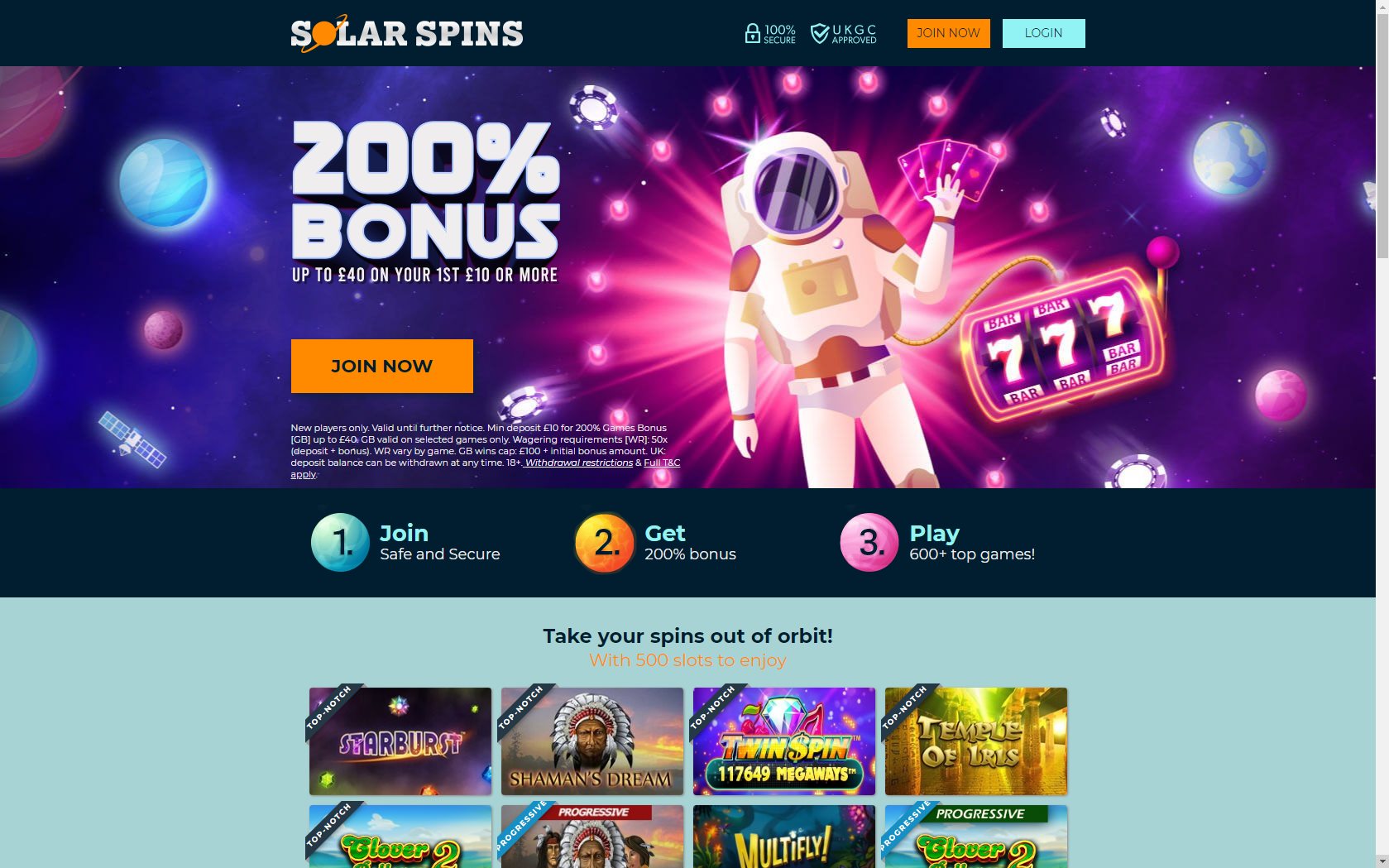 Solar Spins Casino Review