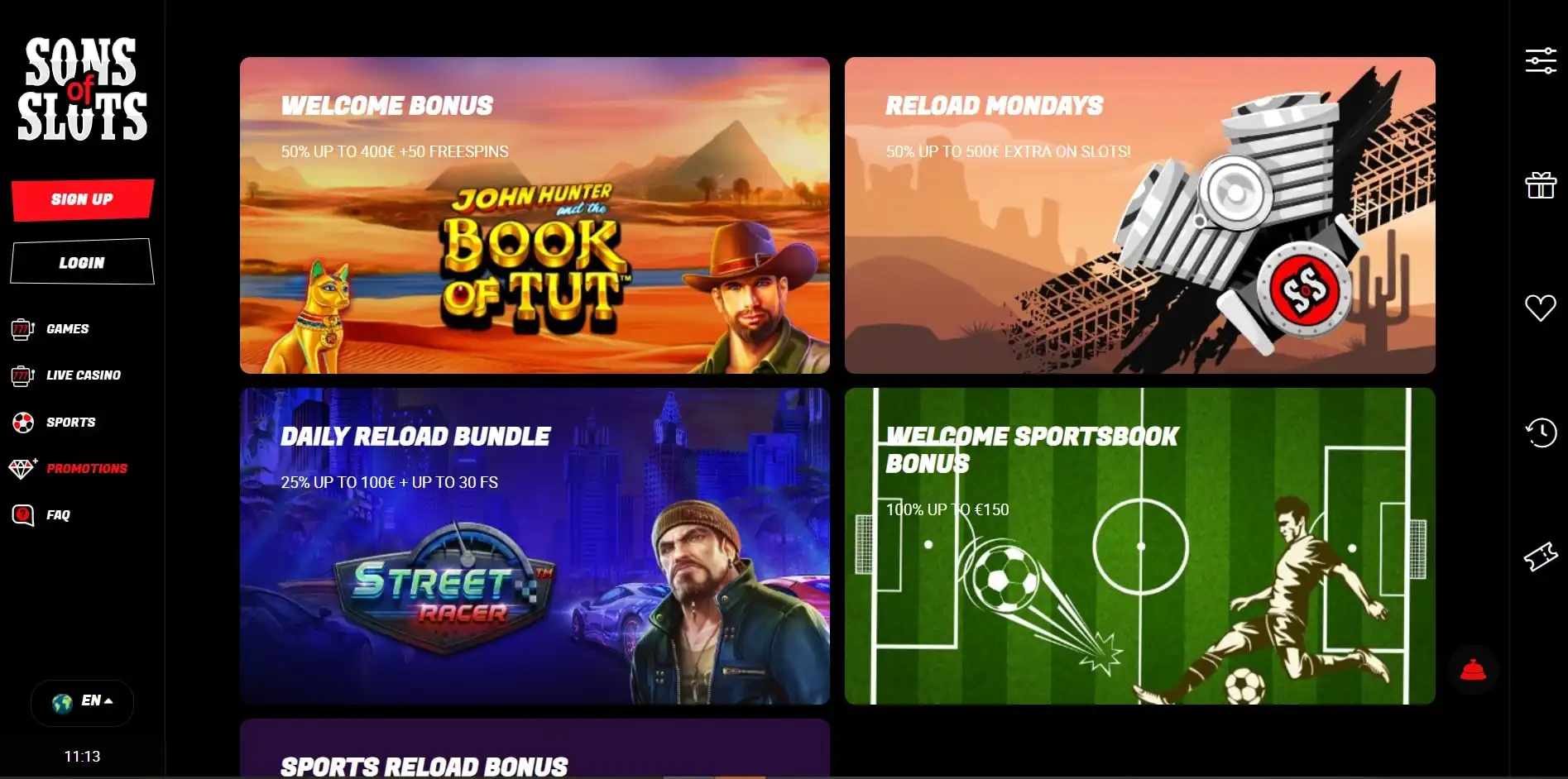 Sons of Slots No Deposit Bonus