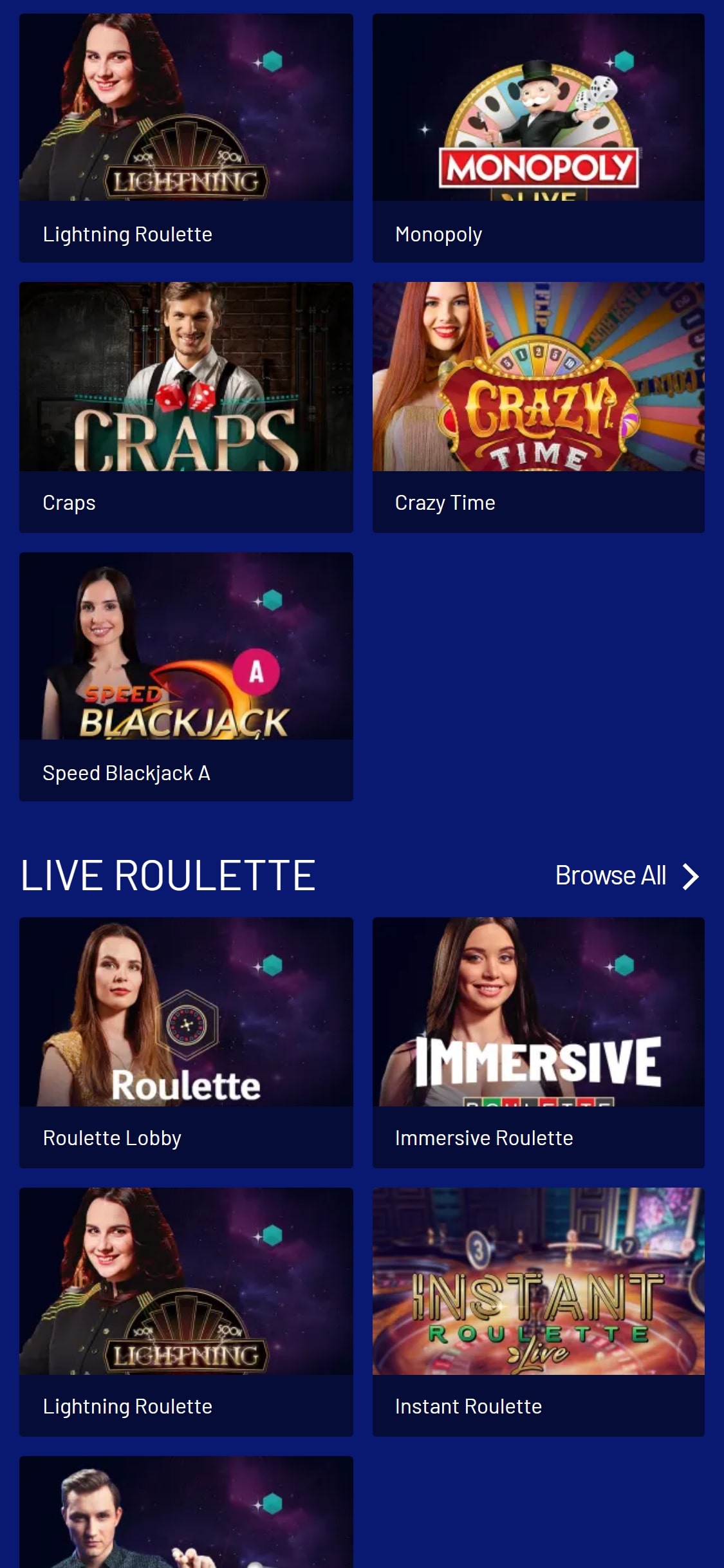 Space Casino Mobile Live Dealer Games Review