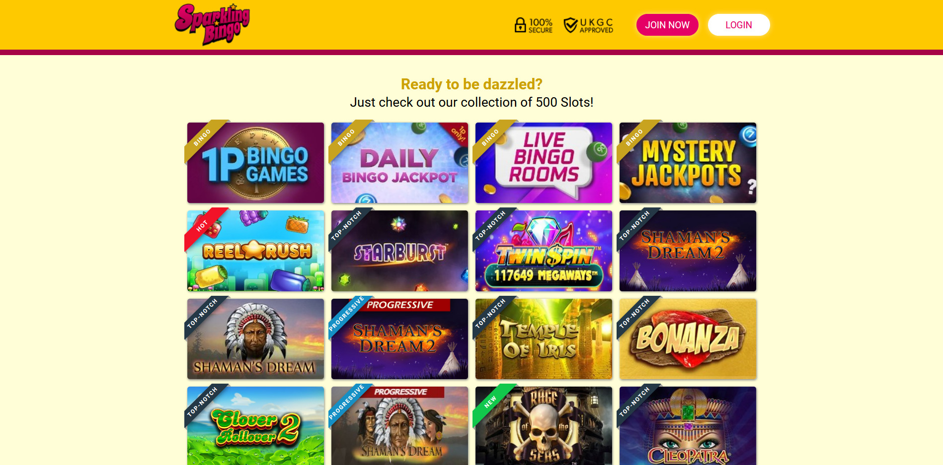 Sparkling Bingo Casino Games