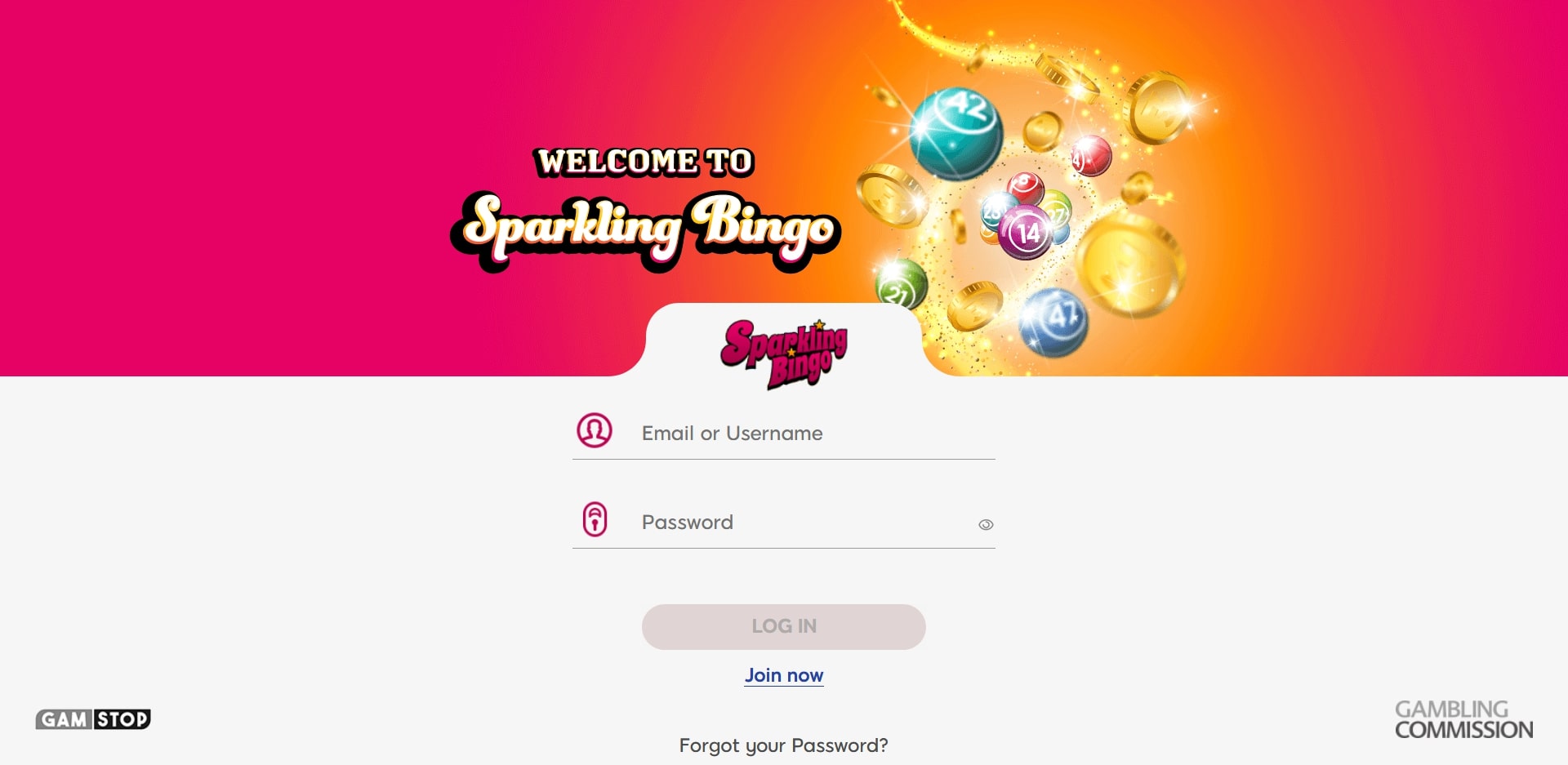 Sparkling Bingo Casino Login