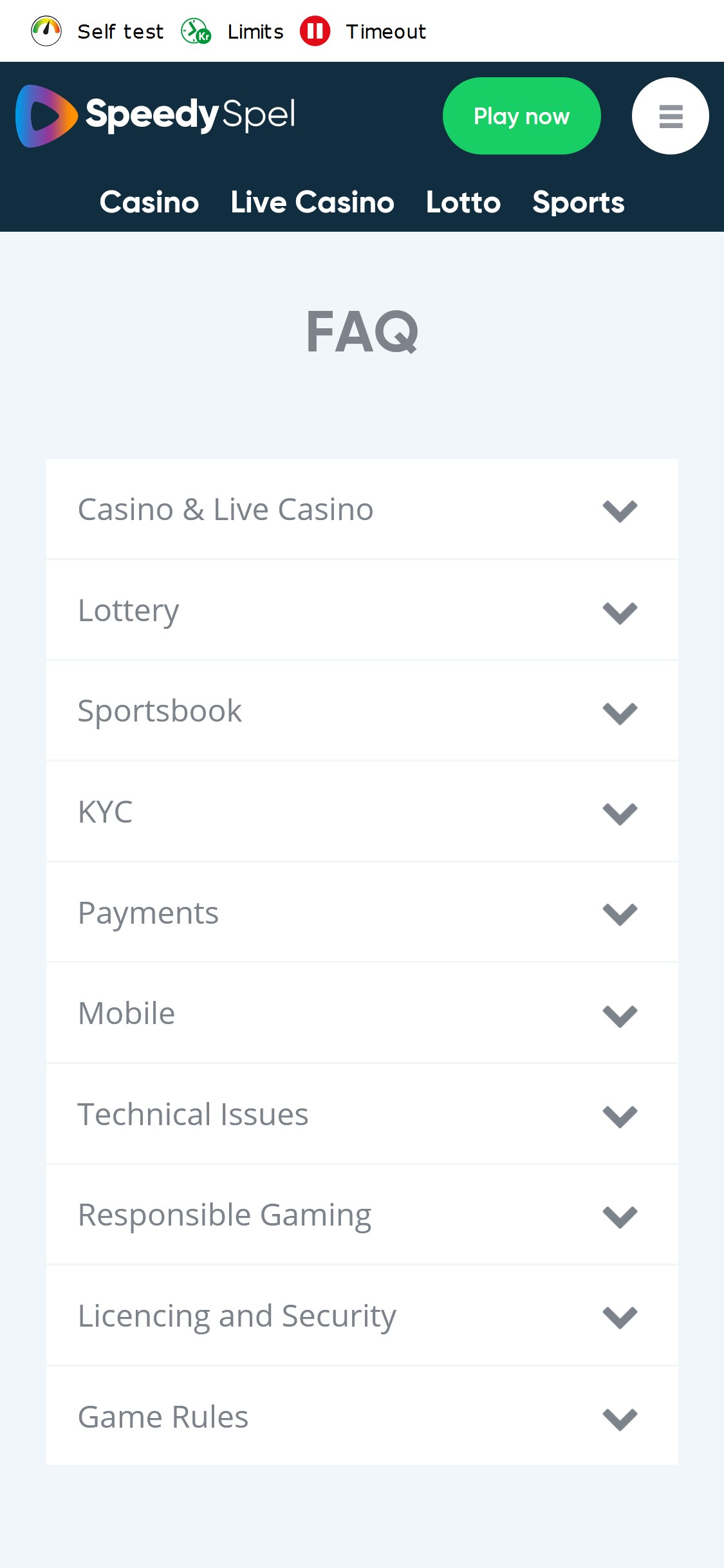 Speedy Casino Mobile Support Review