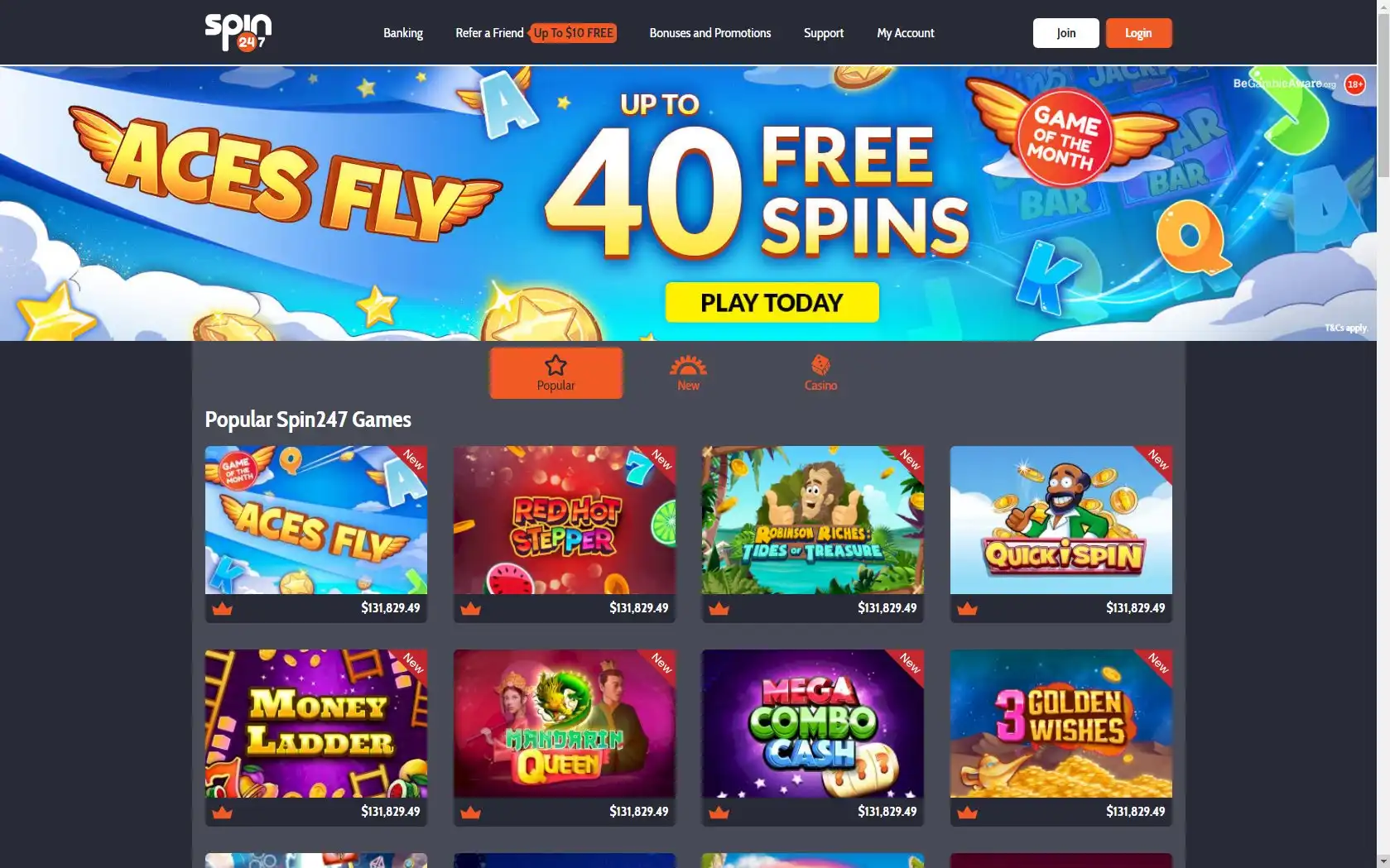 Spin247 Casino Review