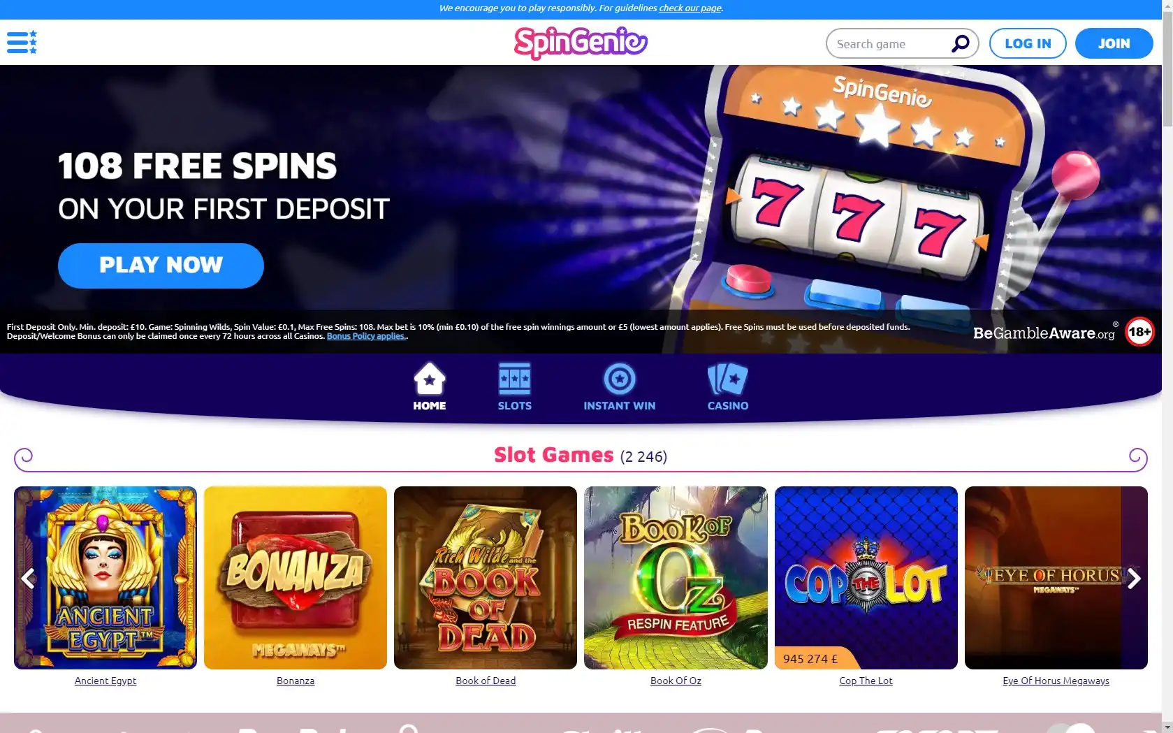 Spin Genie Casino Review