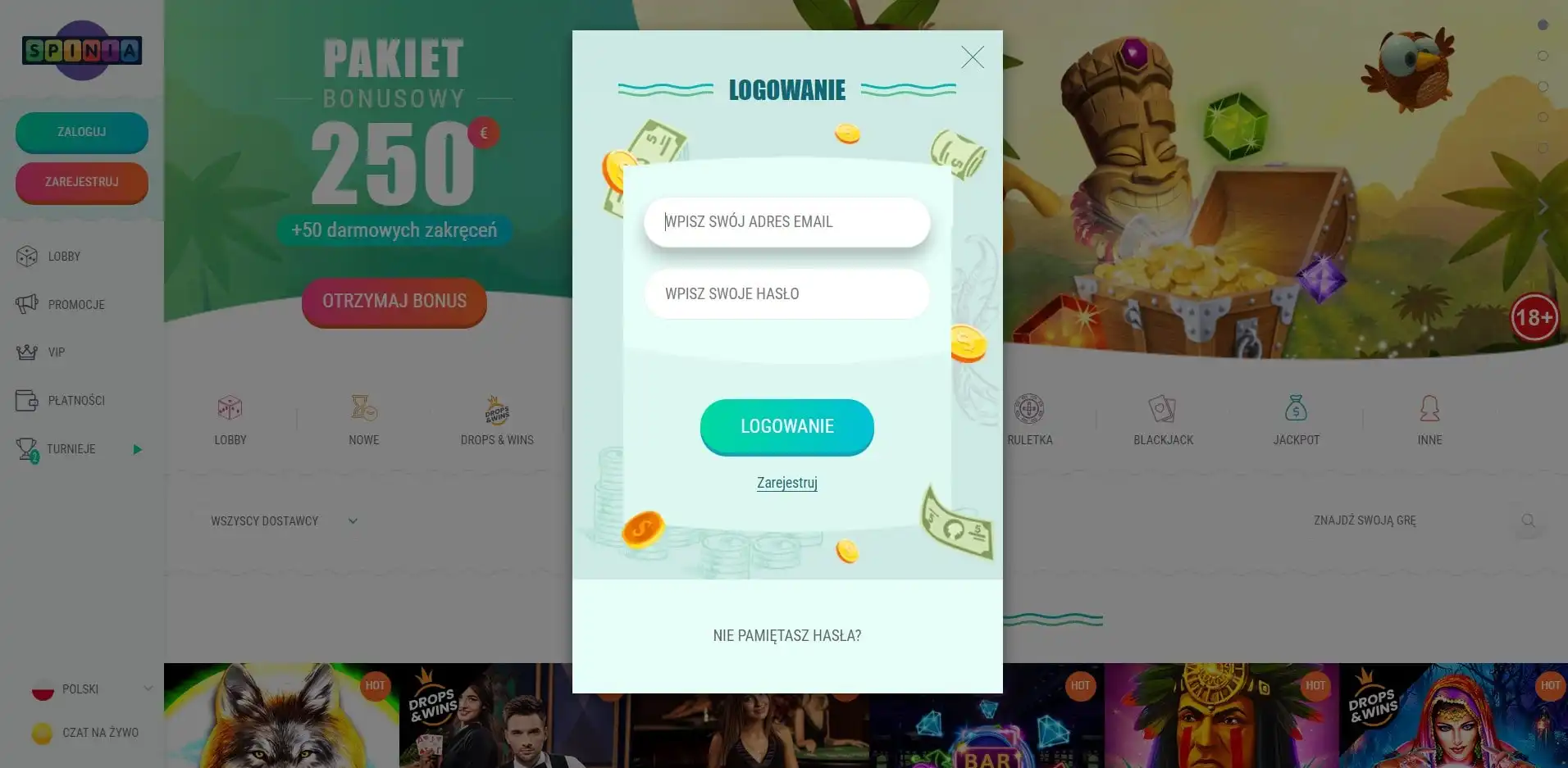 Spinia Casino Review