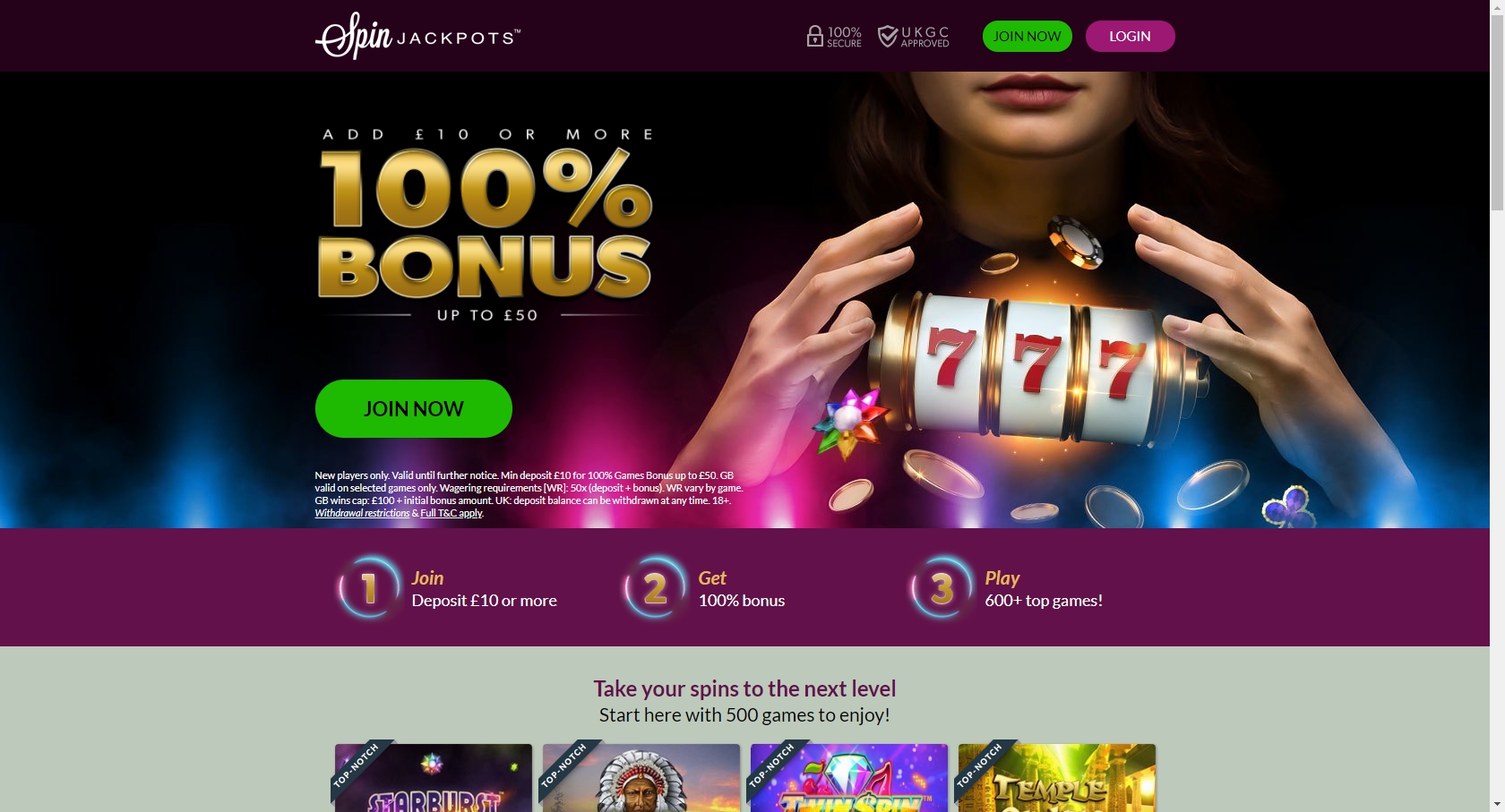 Spin Jackpots Casino Review