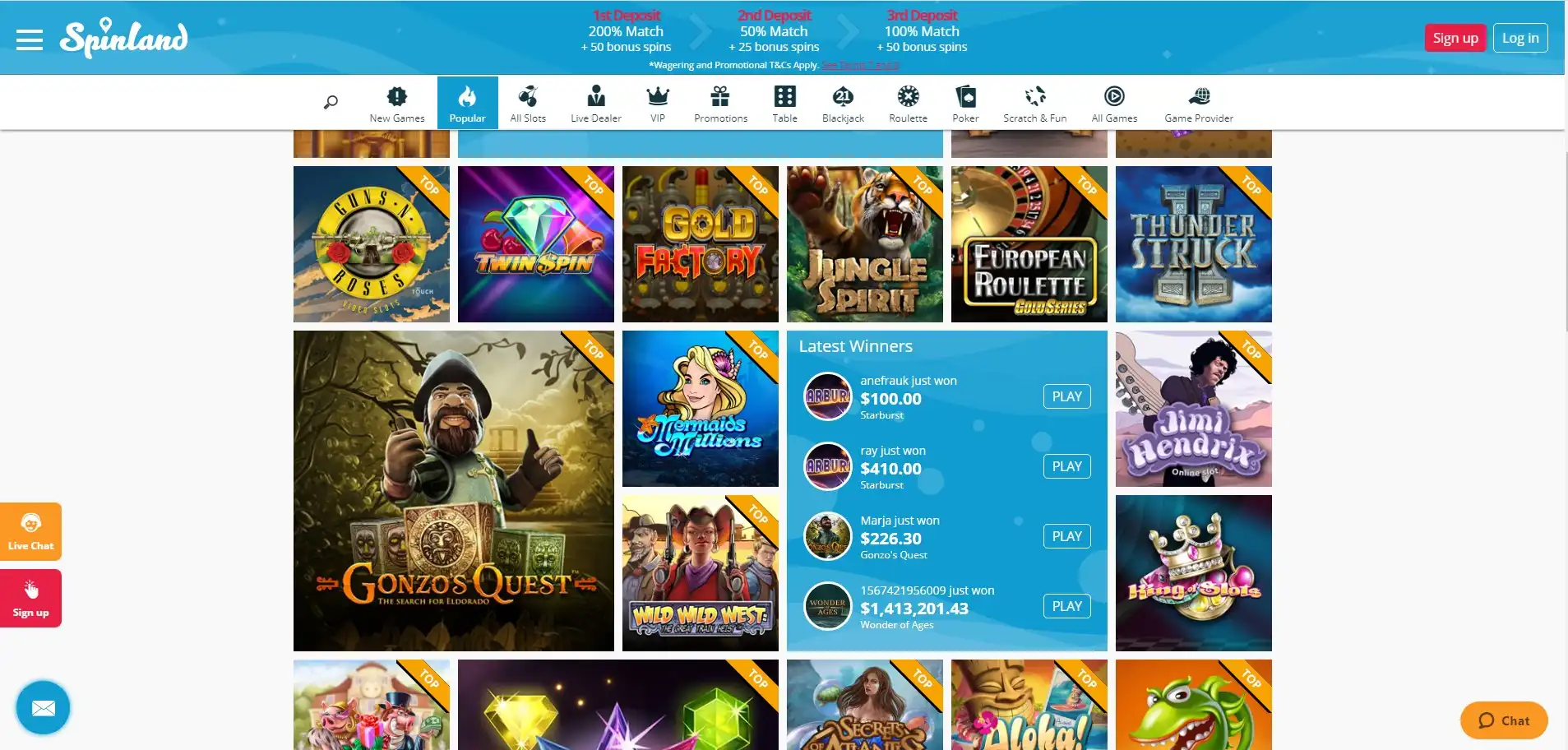 Spinland Casino Games