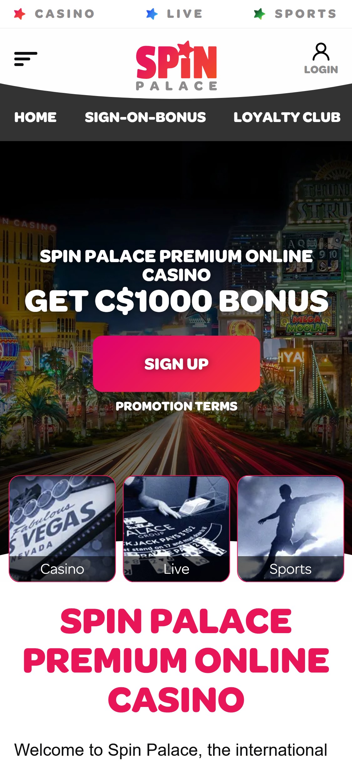Spin Palace Casino Com