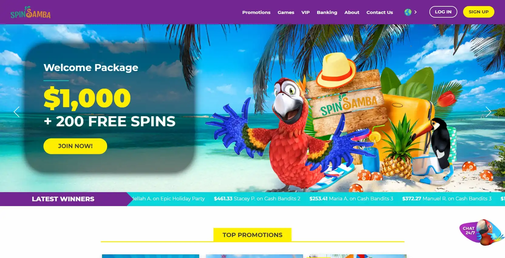 Spin Samba Review