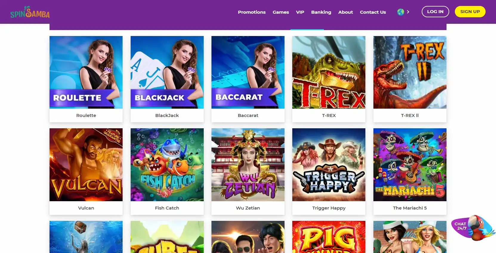 Spin Samba Live Dealer Games