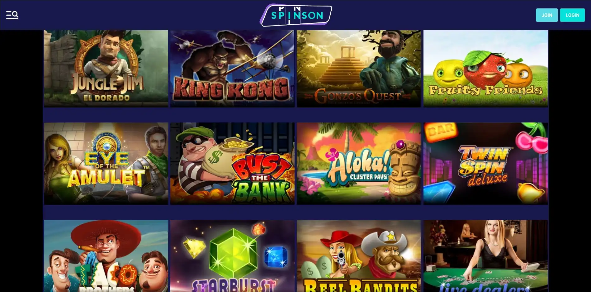 Spinson Casino Games