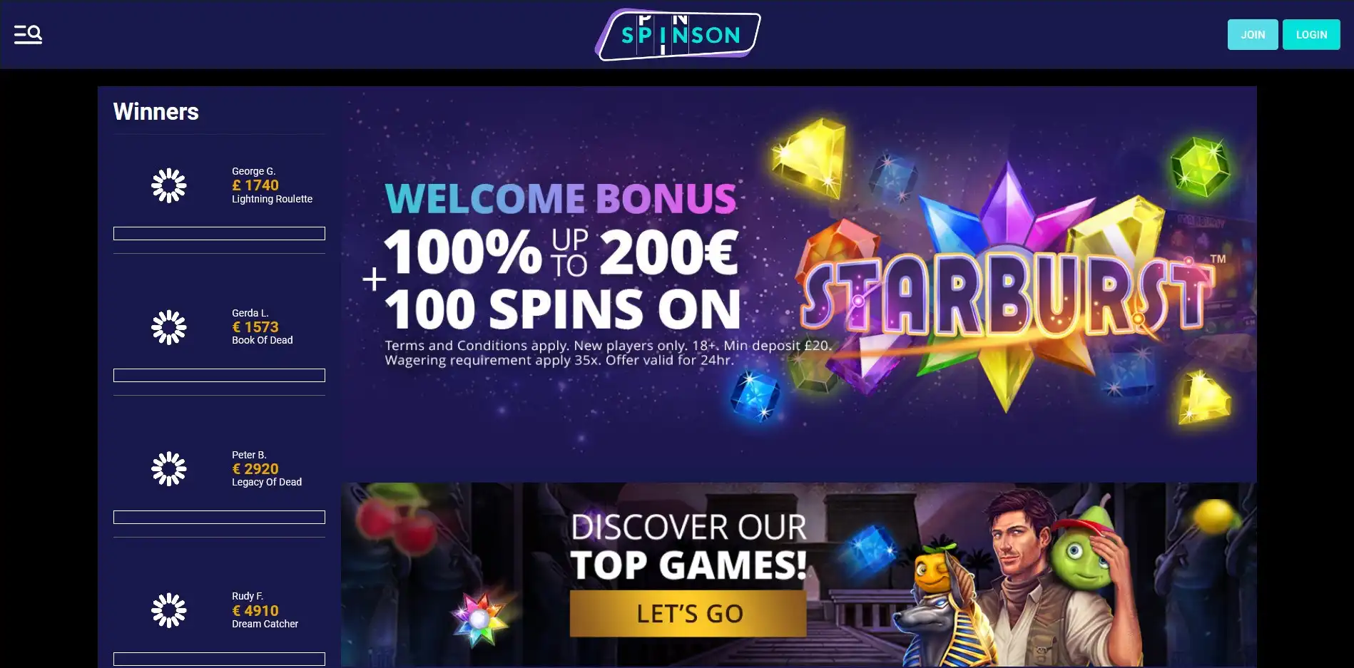 Spinson Casino Review