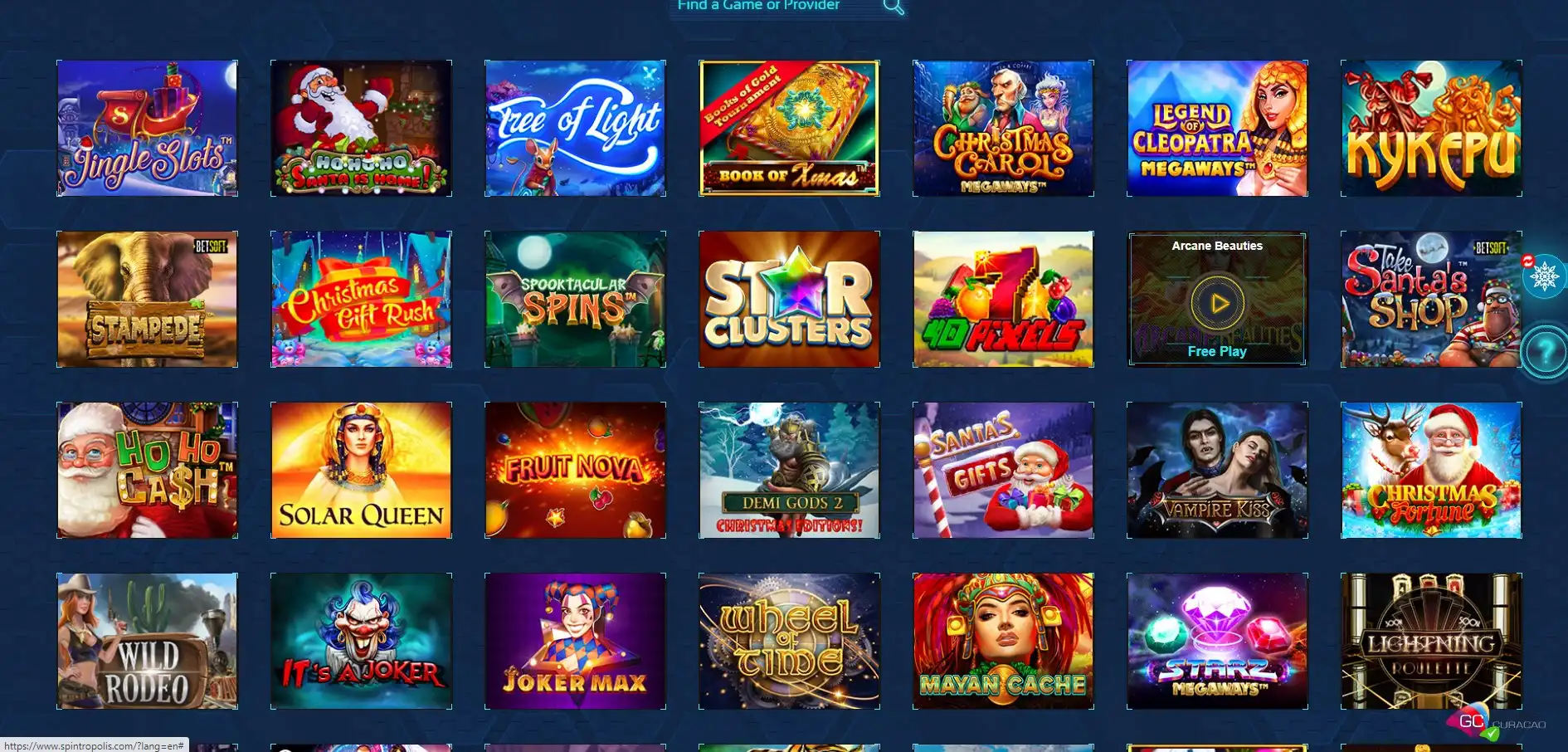 Spintropolis Casino Games