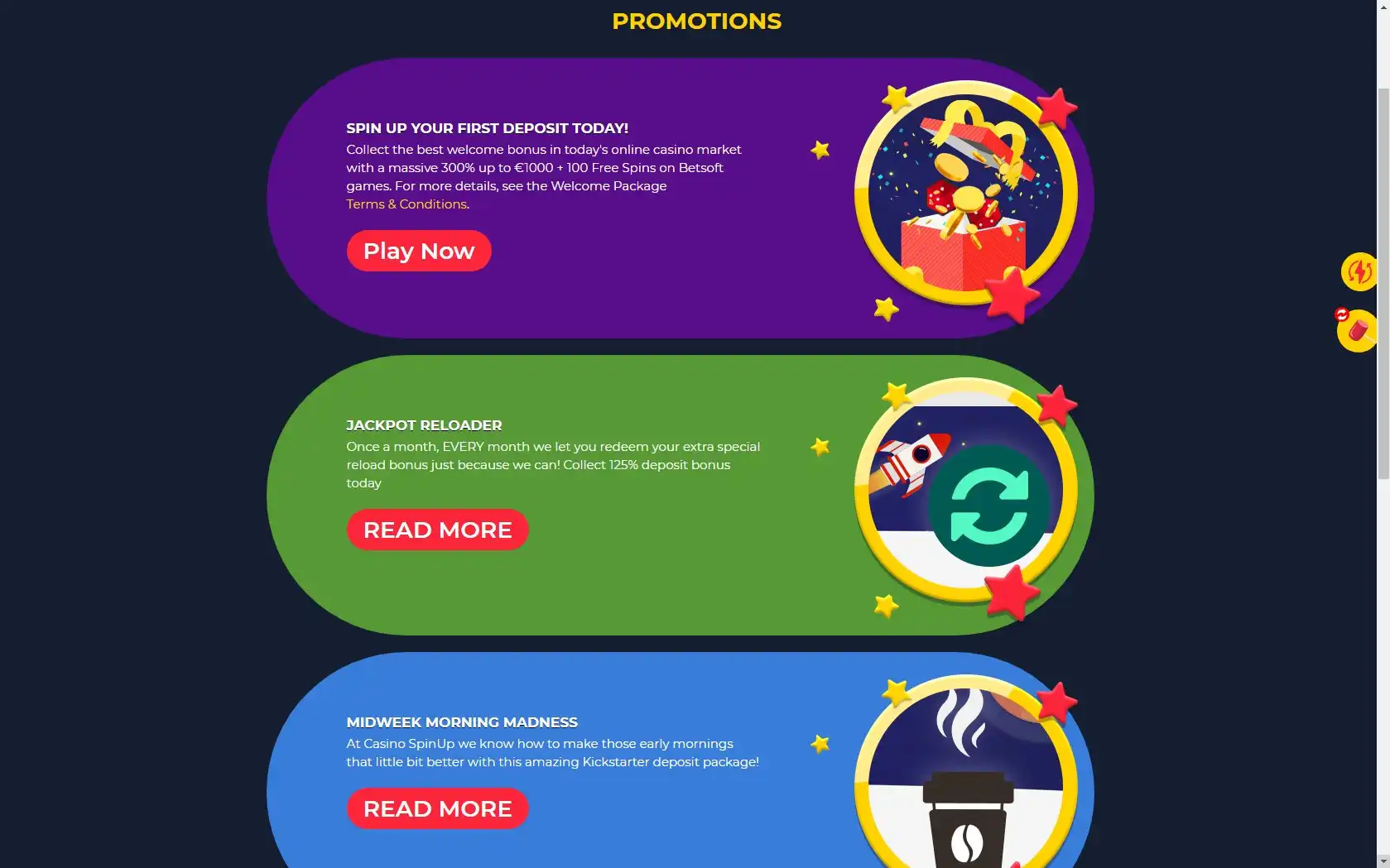 Spin-up Casino No Deposit Bonus