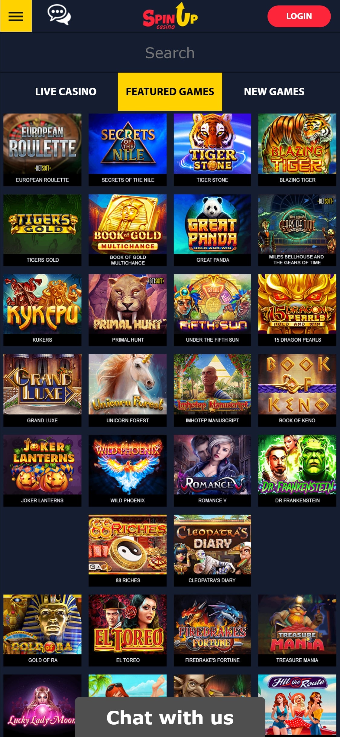 Spin-up Casino Mobile Games Review