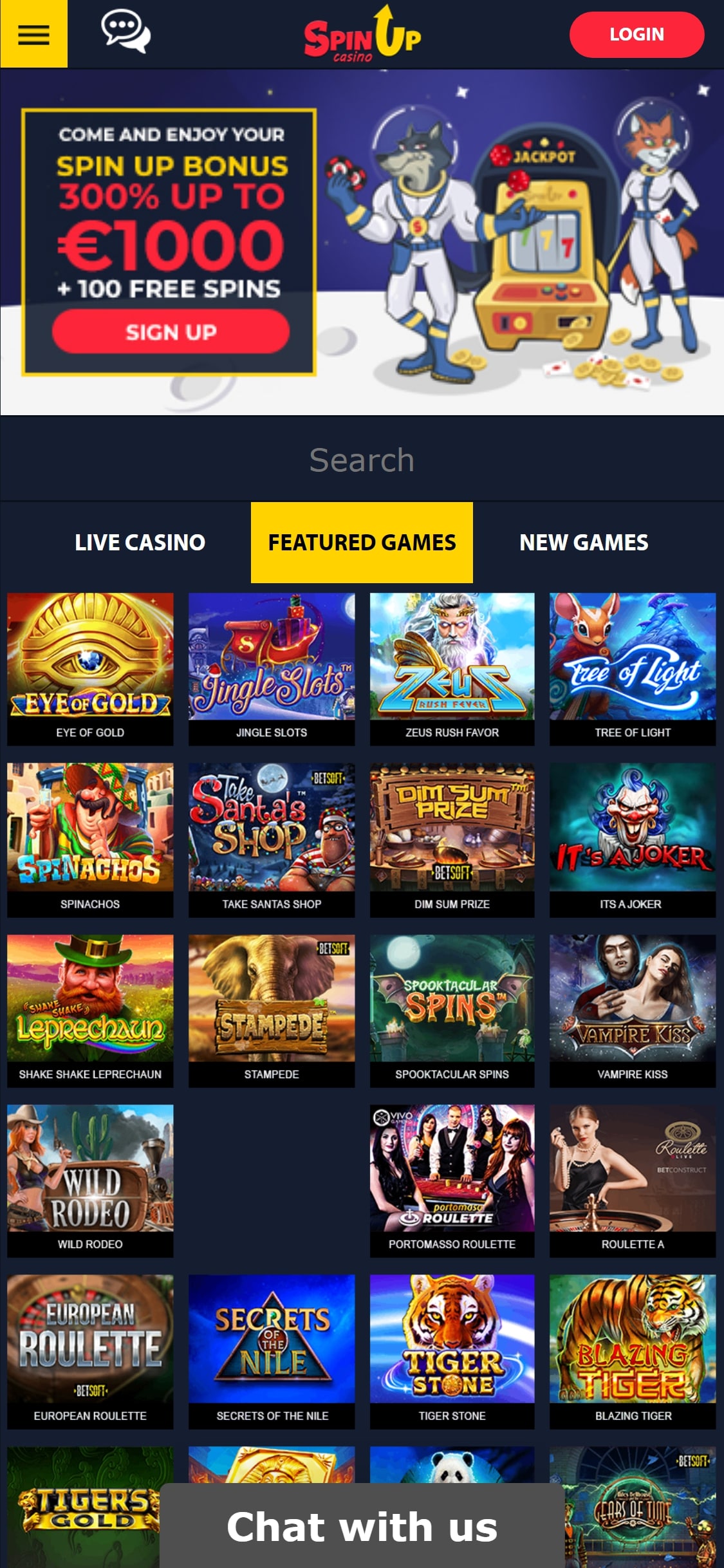Spin-up Casino Mobile Review