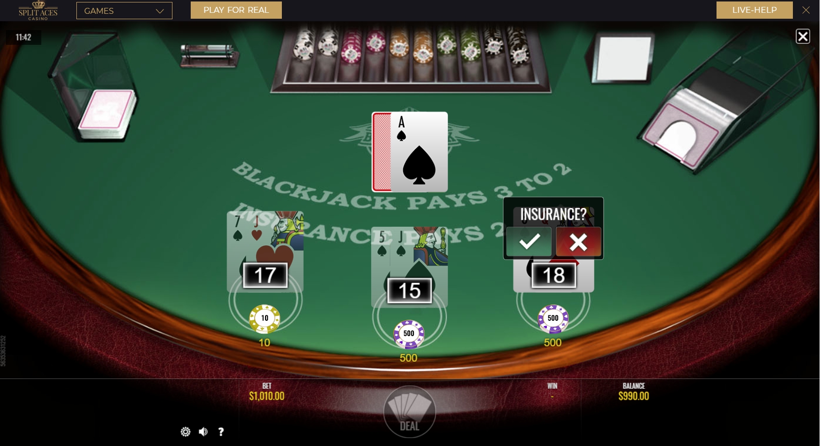 Split Aces Casino Slots