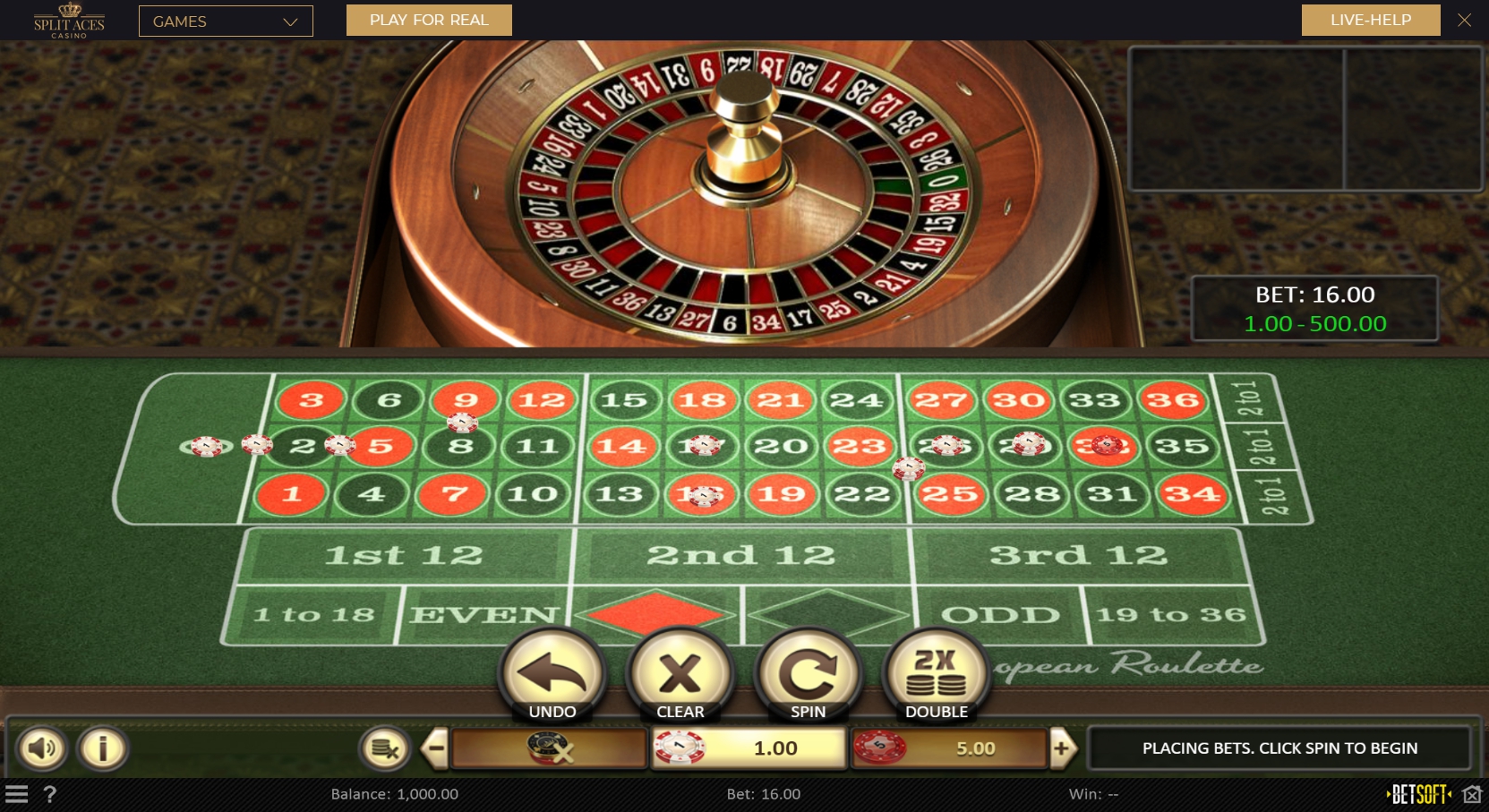 Split Aces Casino Casino Games