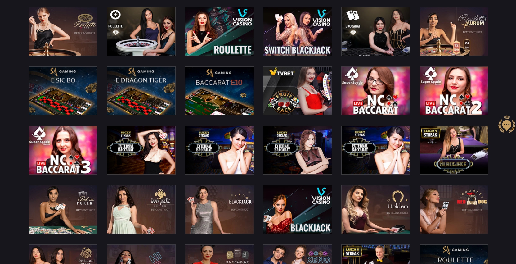 Split Aces Casino Live Dealer Games