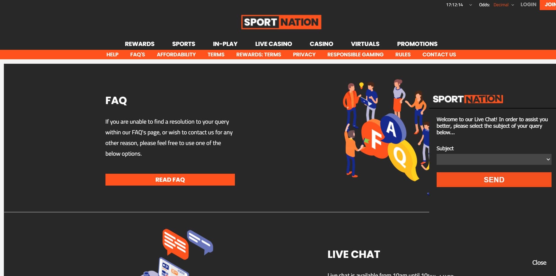 Sport Nation Bet  Support