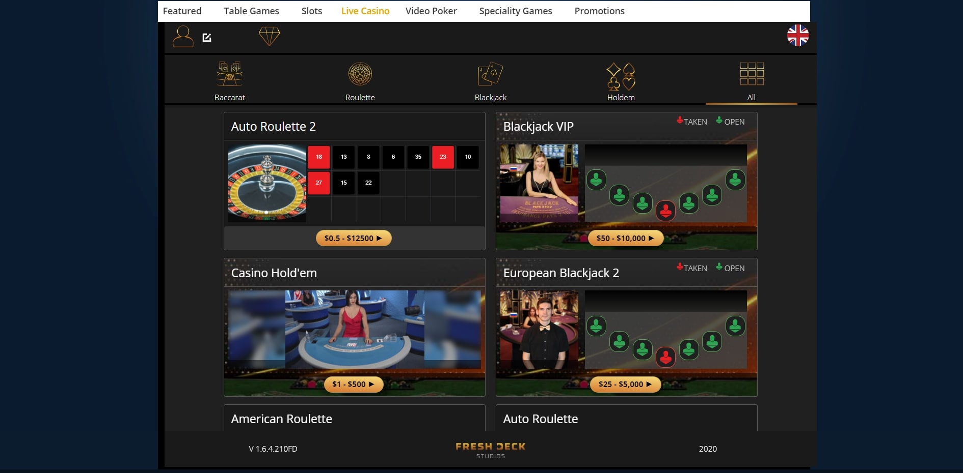 Sports Betting Casino Live Dealer Games