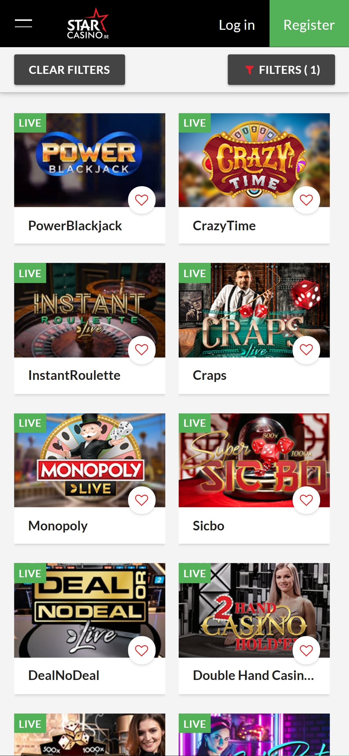 StarCasino.be Mobile Live Dealer Games Review