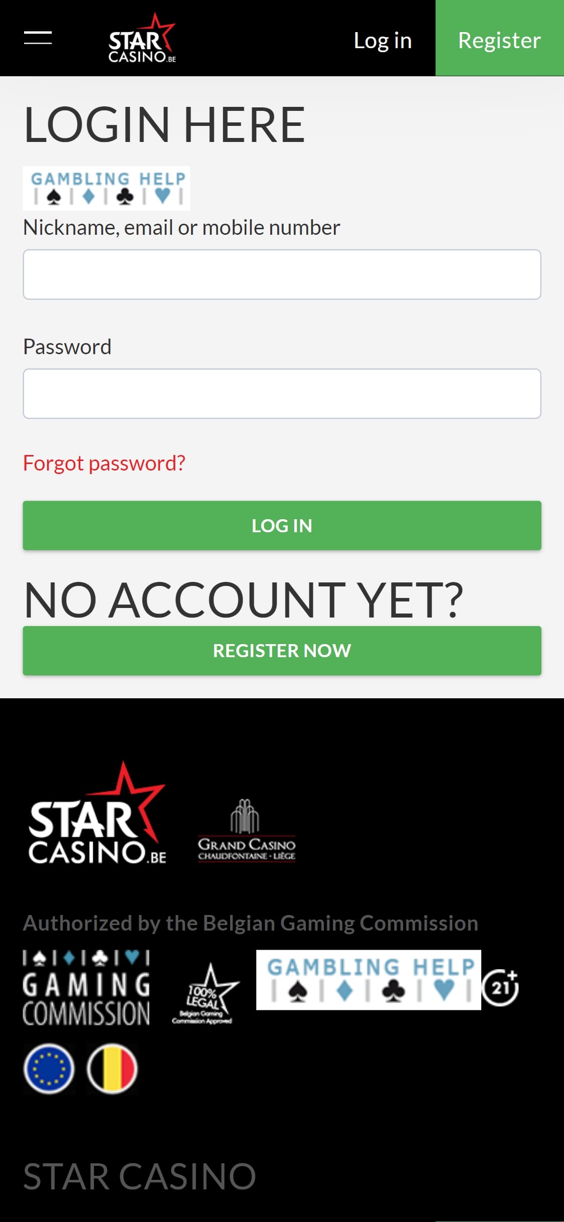 StarCasino.be Mobile Login Review
